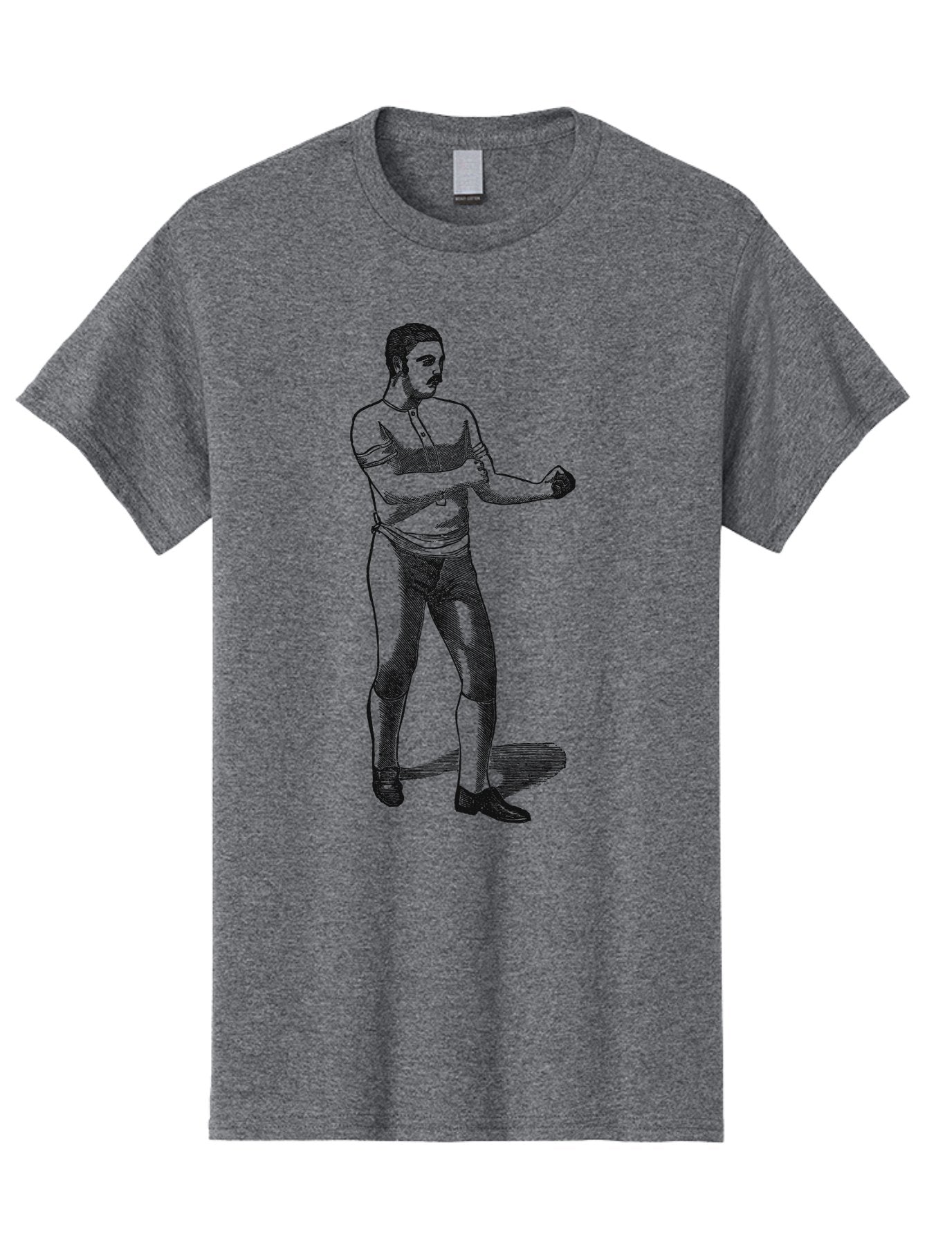 The Vintage Fighter Men'S Graphic Tee, 100% Cotton, Comfortable Casual Summer Wear, Machine Washable, Boxing Stance, Pugilist, Fighter, Boxing Gloves, Combat Sports, Martial Arts, Athletic Pose, Fighting Stance Aae724 6