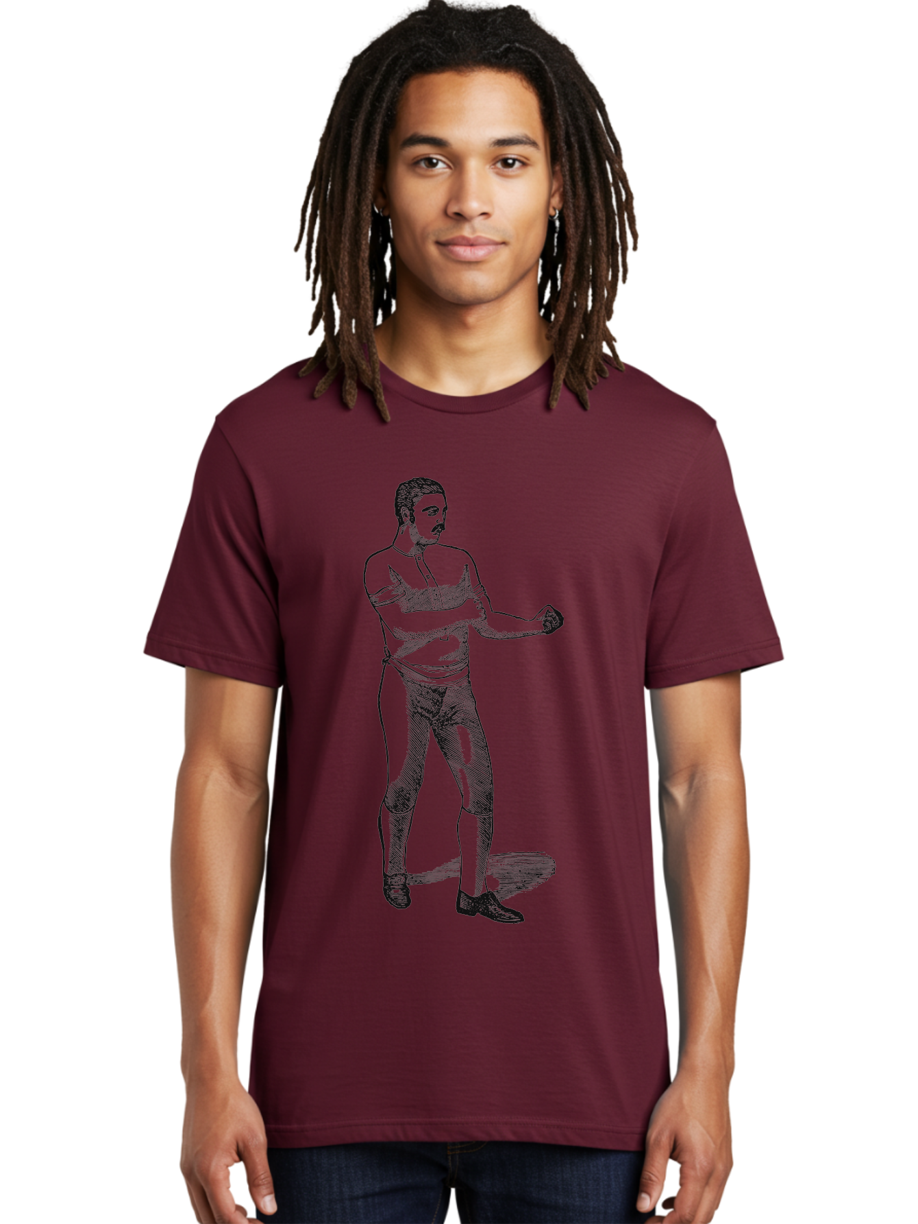 The Vintage Fighter Men'S Graphic Tee, 100% Cotton, Comfortable Casual Summer Wear, Machine Washable, Boxing Stance, Pugilist, Fighter, Boxing Gloves, Combat Sports, Martial Arts, Athletic Pose, Fighting Stance Aae724 10