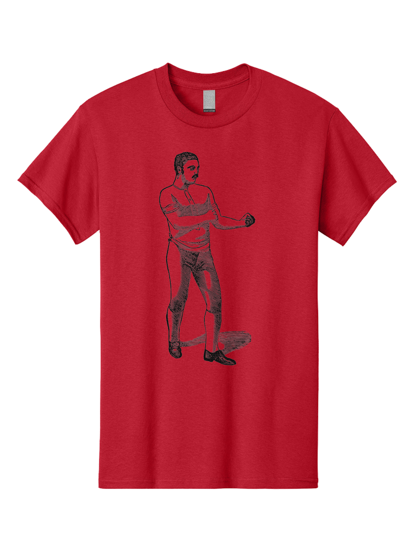 The Vintage Fighter Men'S Graphic Tee, 100% Cotton, Comfortable Casual Summer Wear, Machine Washable, Boxing Stance, Pugilist, Fighter, Boxing Gloves, Combat Sports, Martial Arts, Athletic Pose, Fighting Stance Aae724 7