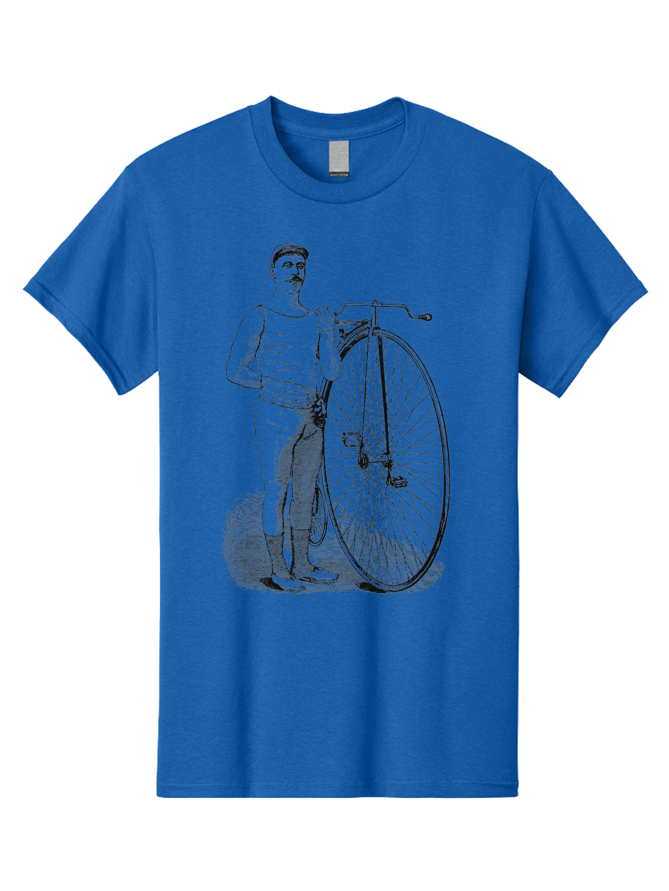 The Wheelman Men'S Graphic Tee, 100% Cotton, Comfortable Casual Summer Wear, Machine Washable, Vintage Bicycle, Penny Farthing Bike, Old-Fashioned Cycling, Historical Transport, Classic Bike Design, Retro Cycling Culture, Aae726 29