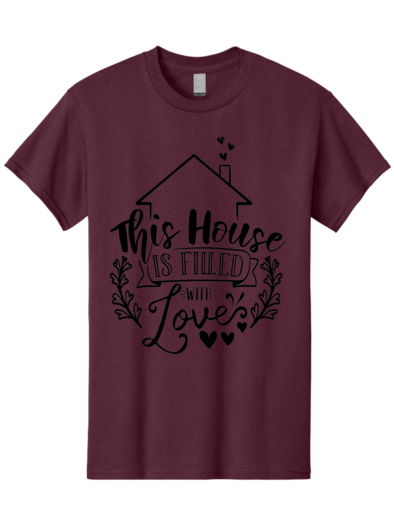 This House Is Filled With Love Men'S Graphic Tee, 100% Cotton, Comfortable Casual Summer Wear, Machine Washable, Home Sweet Home, House Filled With Love, Family Values, Heartwarming Quotes, Home Decor Inspiration, Love Quotes For Home, Aae732 19