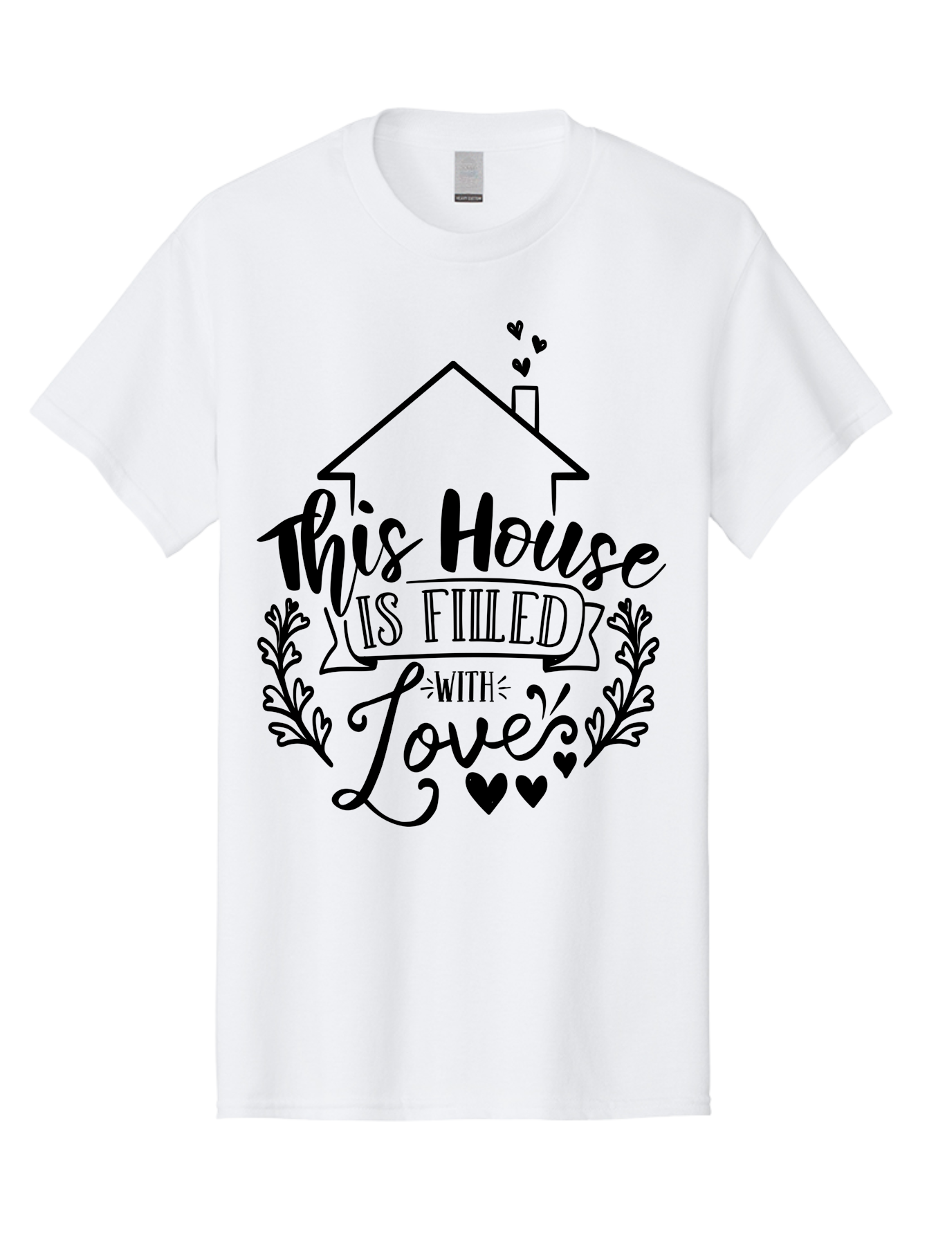 This House Is Filled With Love Men'S Graphic Tee, 100% Cotton, Comfortable Casual Summer Wear, Machine Washable, Home Sweet Home, House Filled With Love, Family Values, Heartwarming Quotes, Home Decor Inspiration, Love Quotes For Home, Aae732 9