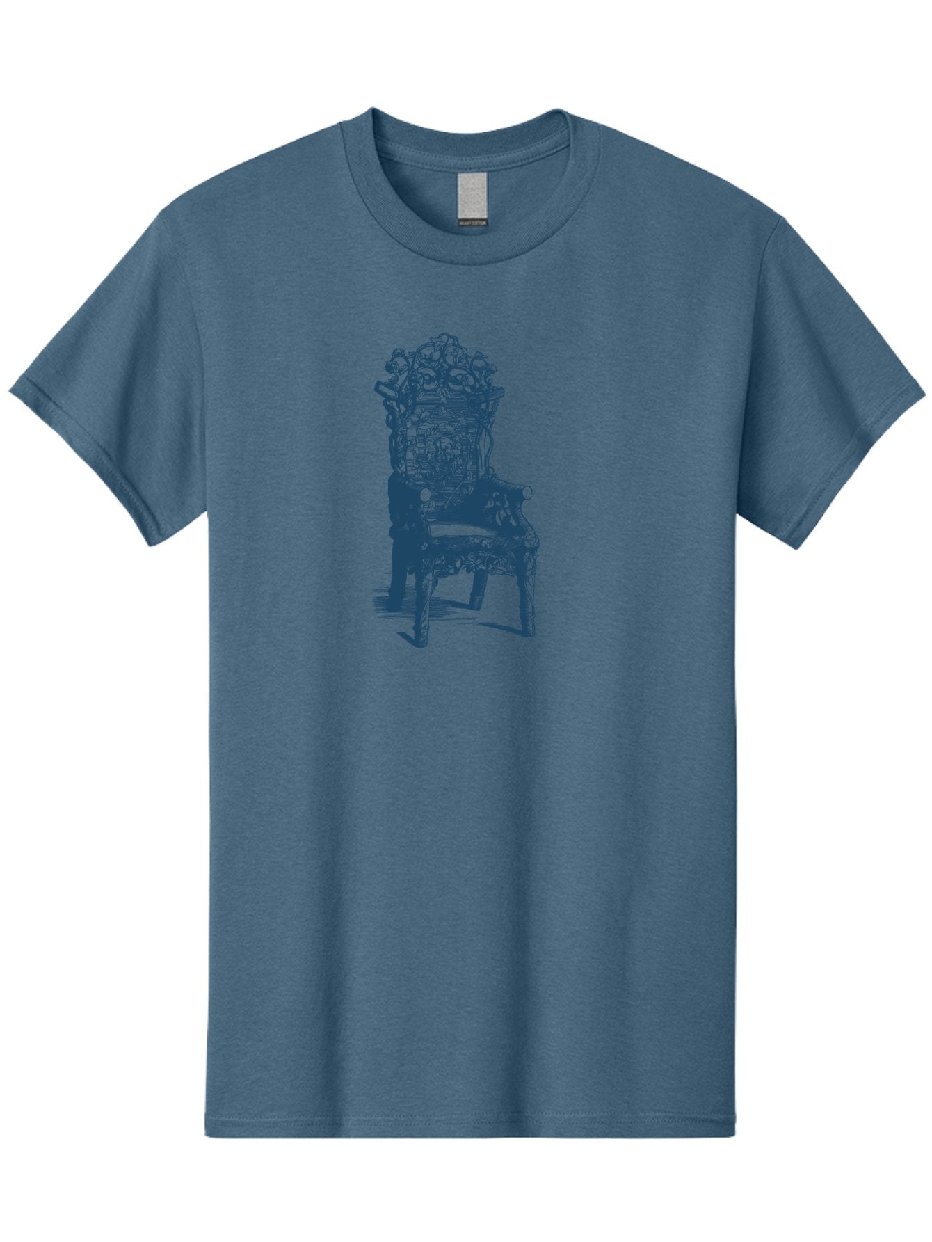 Throne Style Chair Men'S Graphic Tee, 100% Cotton, Comfortable Casual Summer Wear, Machine Washable, Ornate Chair, Luxurious Furniture, Intricate Carvings, Royal Seating, Regal Decor, Elegant Design Aae736 6