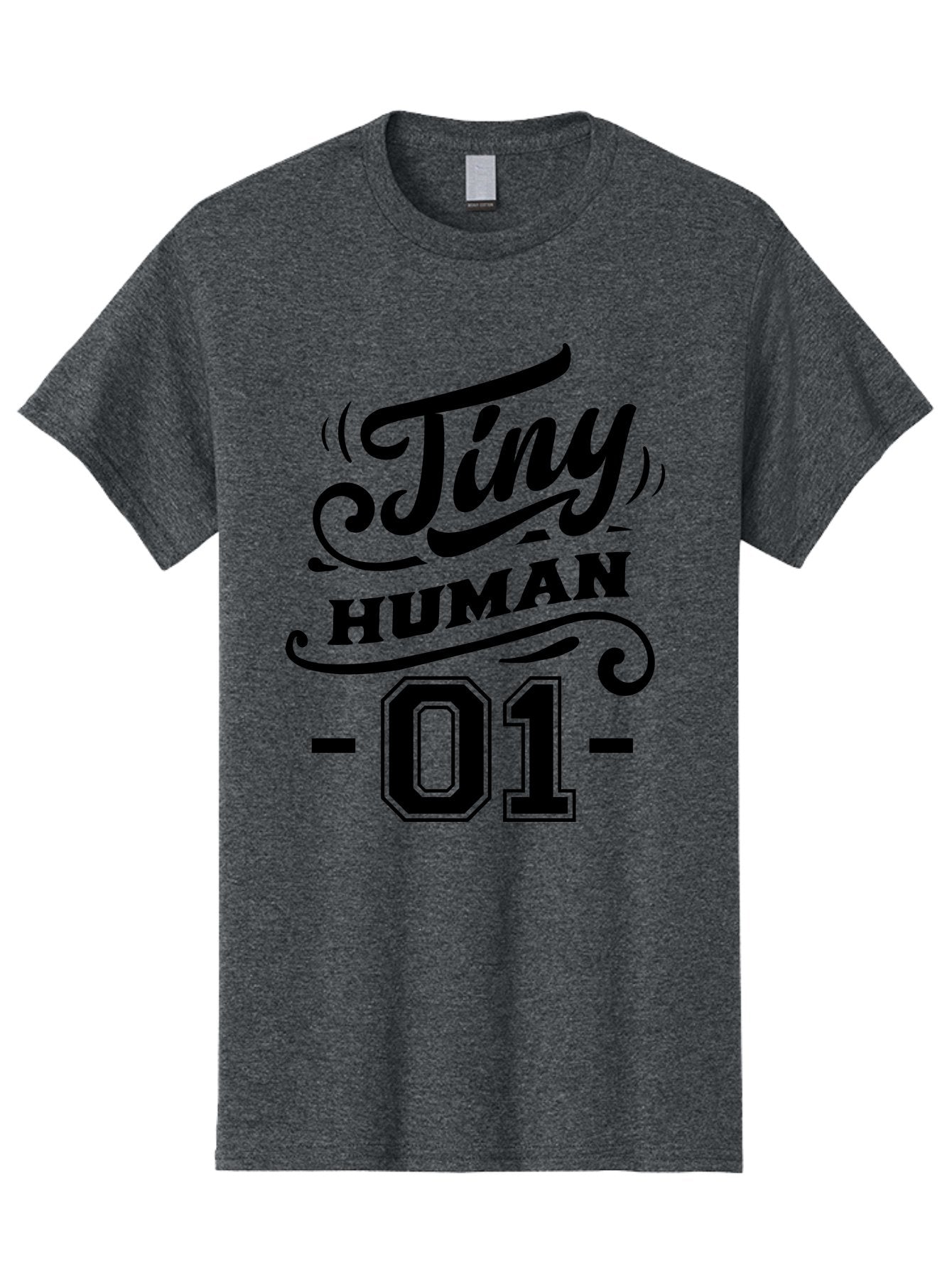 Tiny Human 01 Men'S Graphic Tee, 100% Cotton, Comfortable Casual Summer Wear, Machine Washable, Tiny Human, Inspirational Quotes, Motivational Phrases, Typography Art, Black Text, Decorative Font, Numbers, Design Elements, Creative Graphics Aae741 7