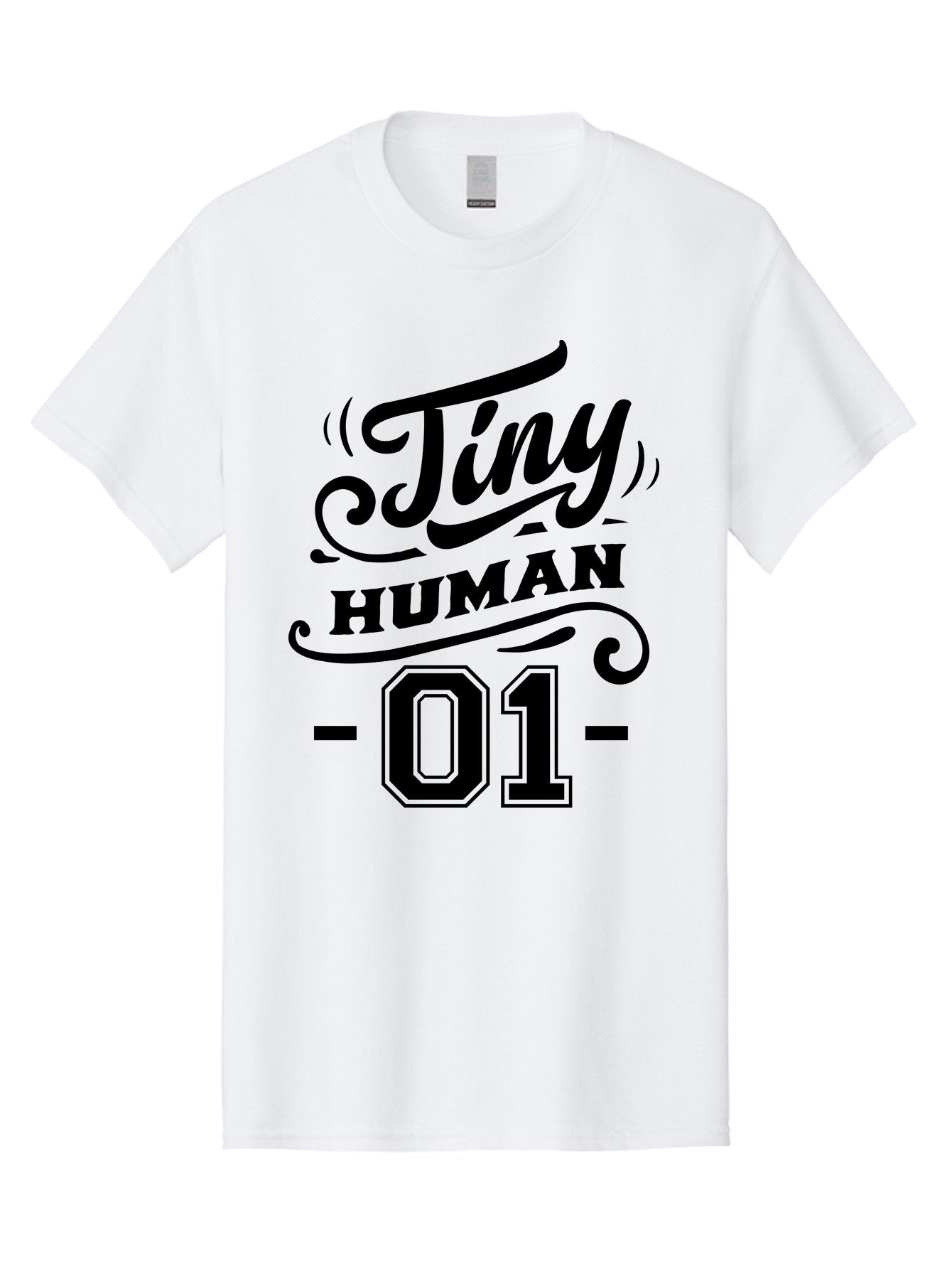 Tiny Human 01 Men'S Graphic Tee, 100% Cotton, Comfortable Casual Summer Wear, Machine Washable, Tiny Human, Inspirational Quotes, Motivational Phrases, Typography Art, Black Text, Decorative Font, Numbers, Design Elements, Creative Graphics Aae741 15