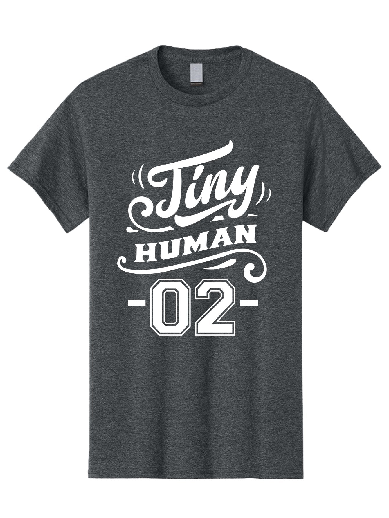 Tiny Human 02 White Men'S Graphic Tee, 100% Cotton, Comfortable Casual Summer Wear, Machine Washable, Tiny Human, Inspirational Quote, Motivational Message, Typographic Design, White Text, Elegant Font, Numerical Label, Modern Aesthetics, Aae742 7