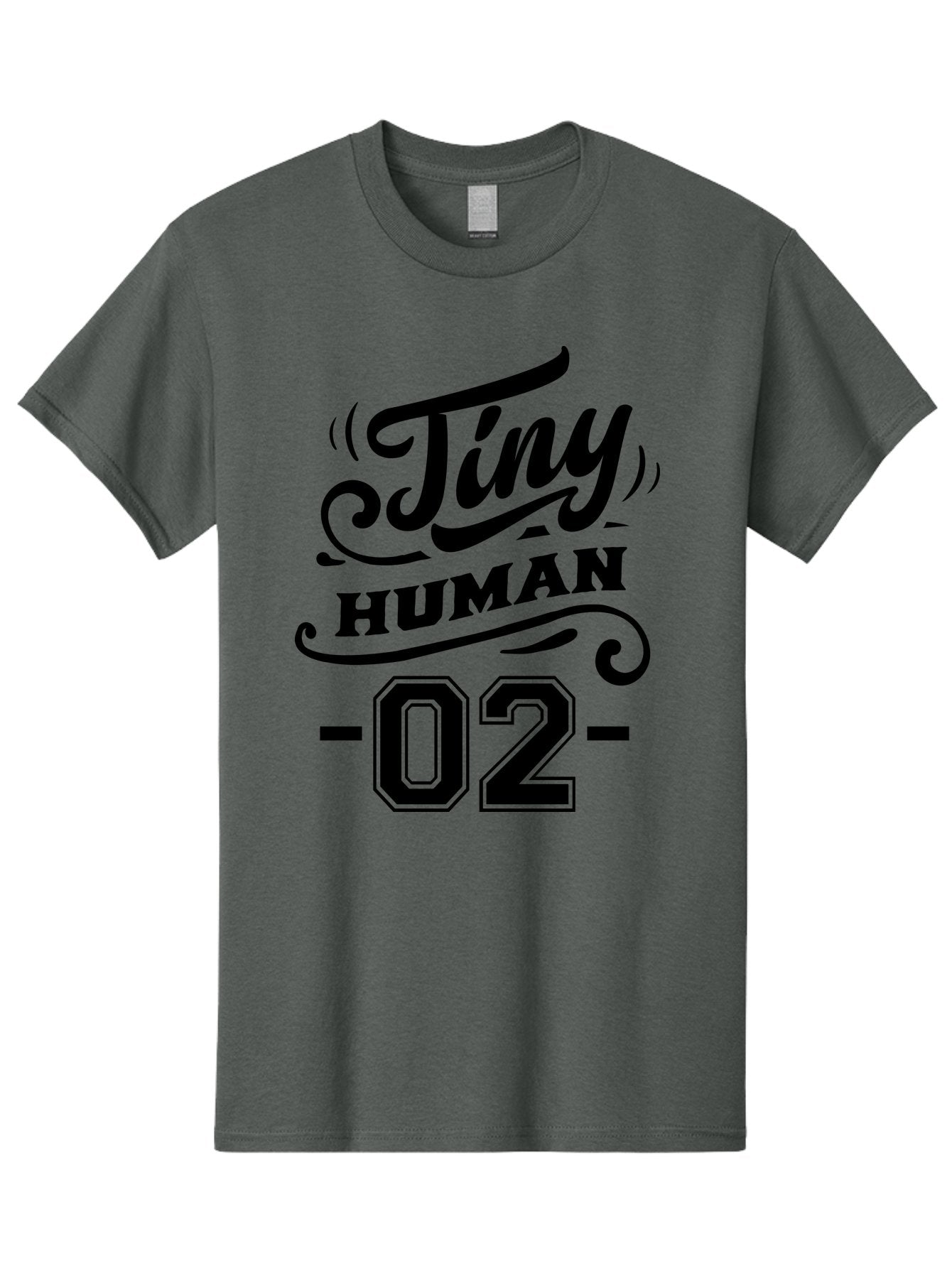 Tiny Human 02 Men'S Graphic Tee, 100% Cotton, Comfortable Casual Summer Wear, Machine Washable, Tiny Human, Typography, Black Text, Elegant Design, Custom Graphics, Athletic Wear, Sports Apparel, Bold Font, Number 02, Vintage Style, Aae743 14