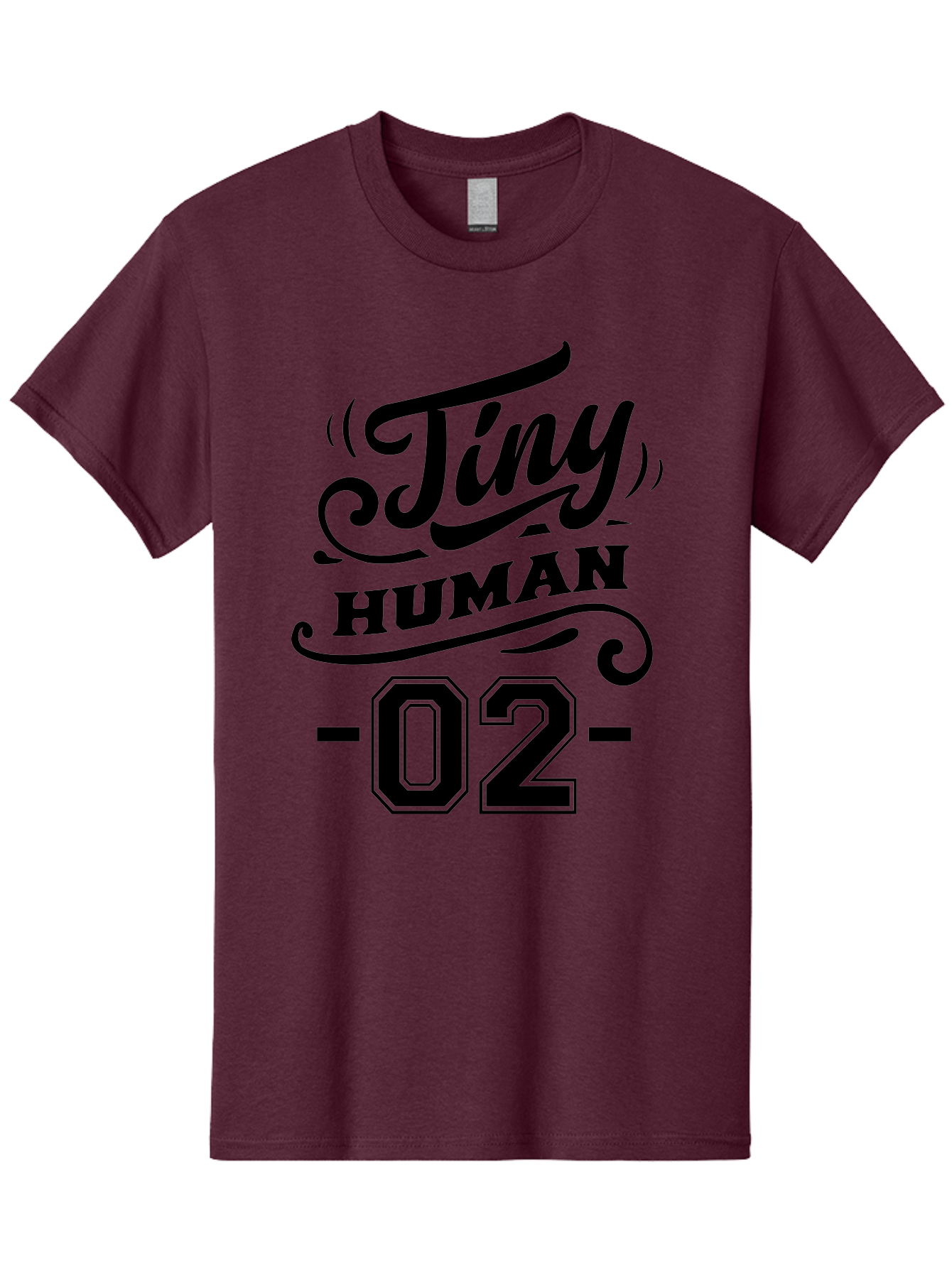 Tiny Human 02 Men'S Graphic Tee, 100% Cotton, Comfortable Casual Summer Wear, Machine Washable, Tiny Human, Typography, Black Text, Elegant Design, Custom Graphics, Athletic Wear, Sports Apparel, Bold Font, Number 02, Vintage Style, Aae743 21