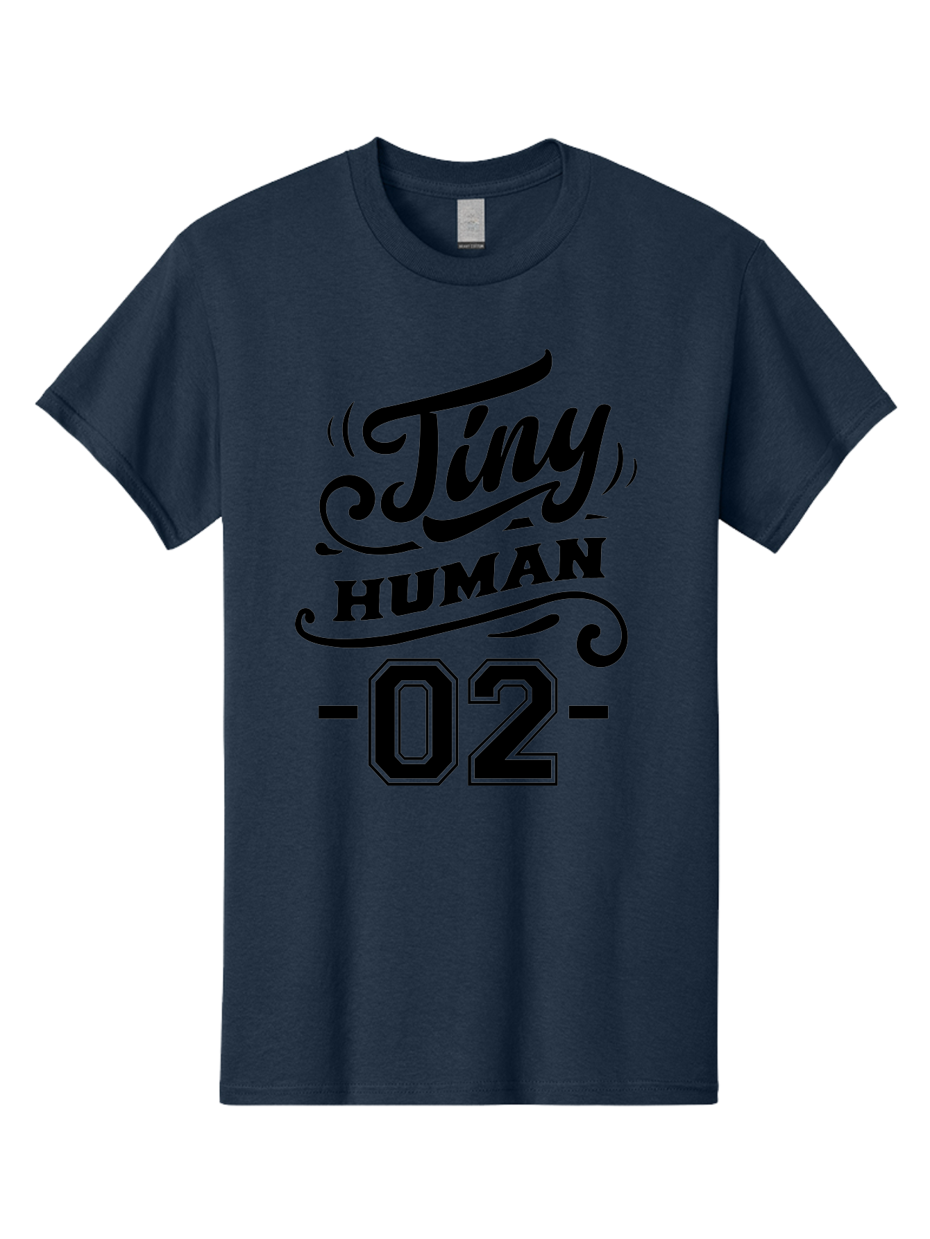 Tiny Human 02 Men'S Graphic Tee, 100% Cotton, Comfortable Casual Summer Wear, Machine Washable, Tiny Human, Typography, Black Text, Elegant Design, Custom Graphics, Athletic Wear, Sports Apparel, Bold Font, Number 02, Vintage Style, Aae743 17