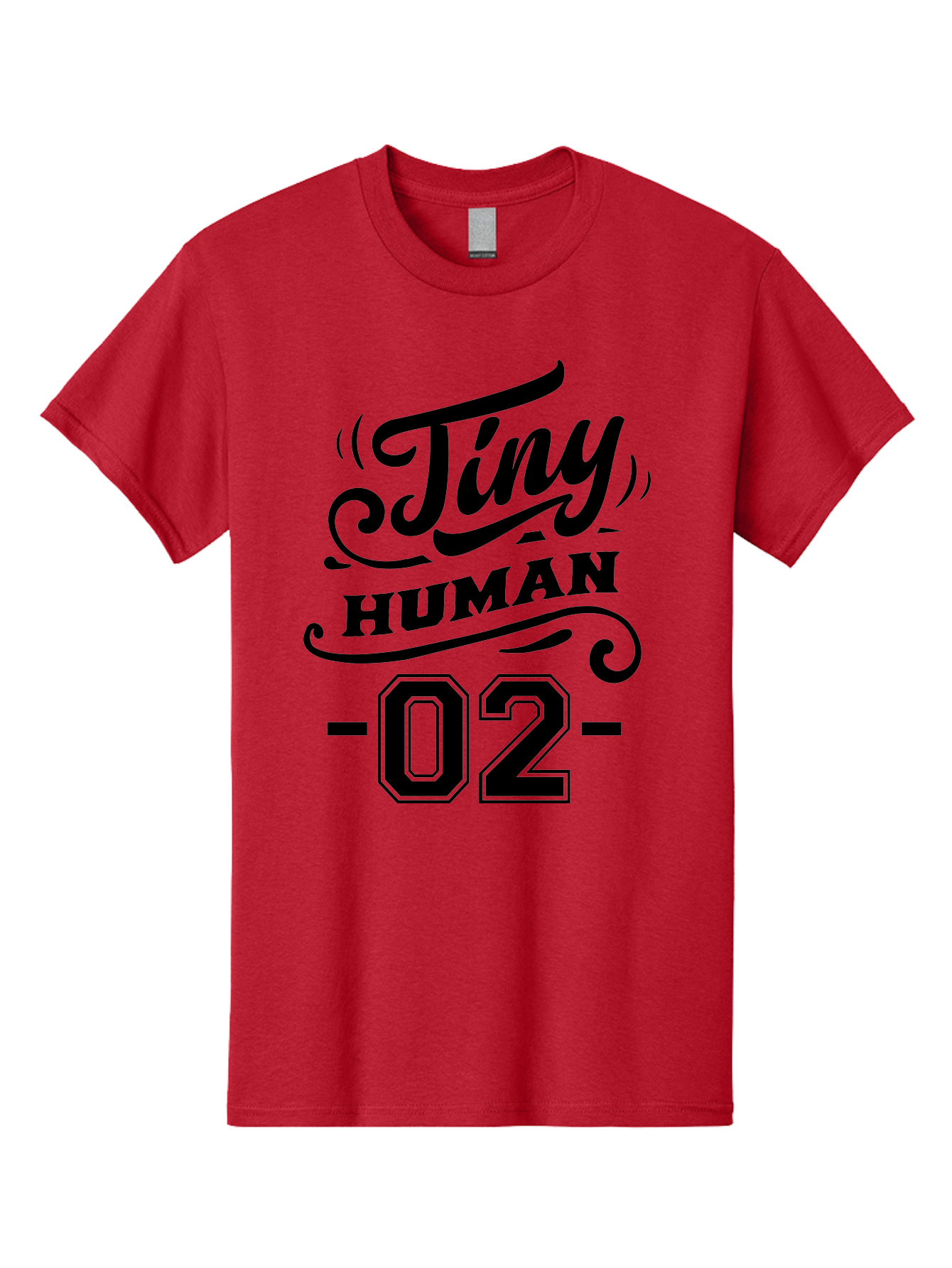 Tiny Human 02 Men'S Graphic Tee, 100% Cotton, Comfortable Casual Summer Wear, Machine Washable, Tiny Human, Typography, Black Text, Elegant Design, Custom Graphics, Athletic Wear, Sports Apparel, Bold Font, Number 02, Vintage Style, Aae743 27