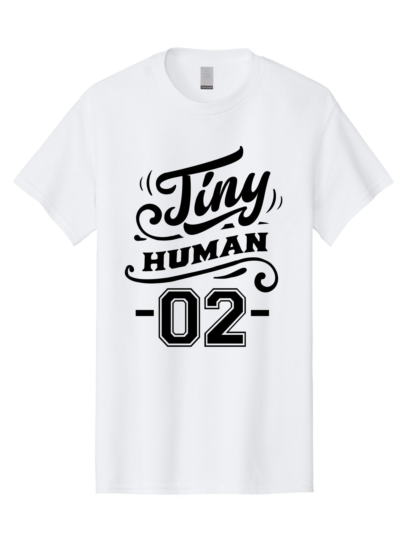 Tiny Human 02 Men'S Graphic Tee, 100% Cotton, Comfortable Casual Summer Wear, Machine Washable, Tiny Human, Typography, Black Text, Elegant Design, Custom Graphics, Athletic Wear, Sports Apparel, Bold Font, Number 02, Vintage Style, Aae743 10