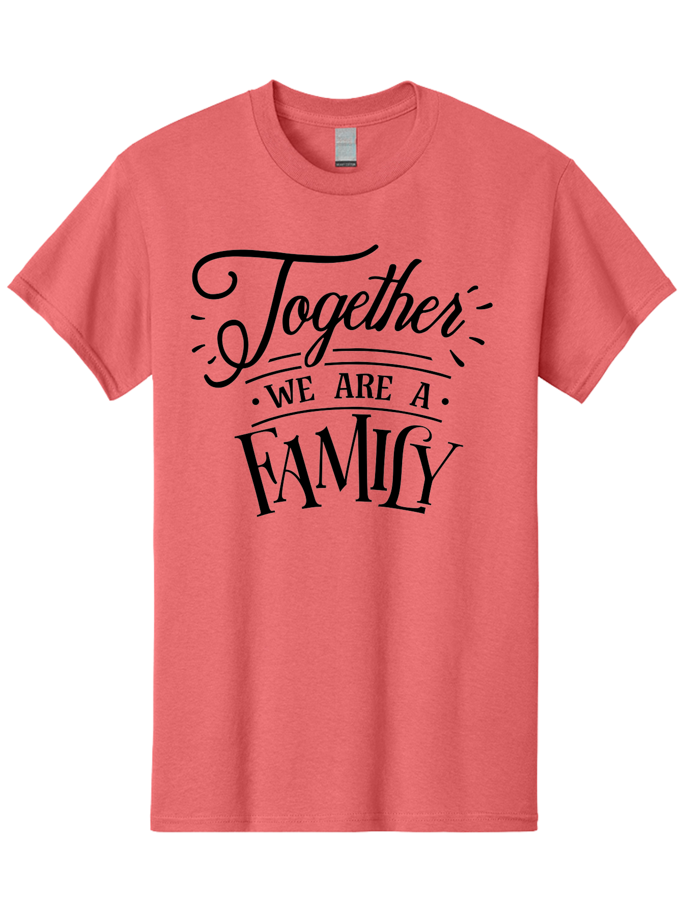 Together We Are A Family Men'S Graphic Tee, 100% Cotton, Comfortable Casual Summer Wear, Machine Washable, Family Unity, Togetherness, Family Bond, Love, Support, Family Values, Inspirational Quote, Motivational Message Aae747 13