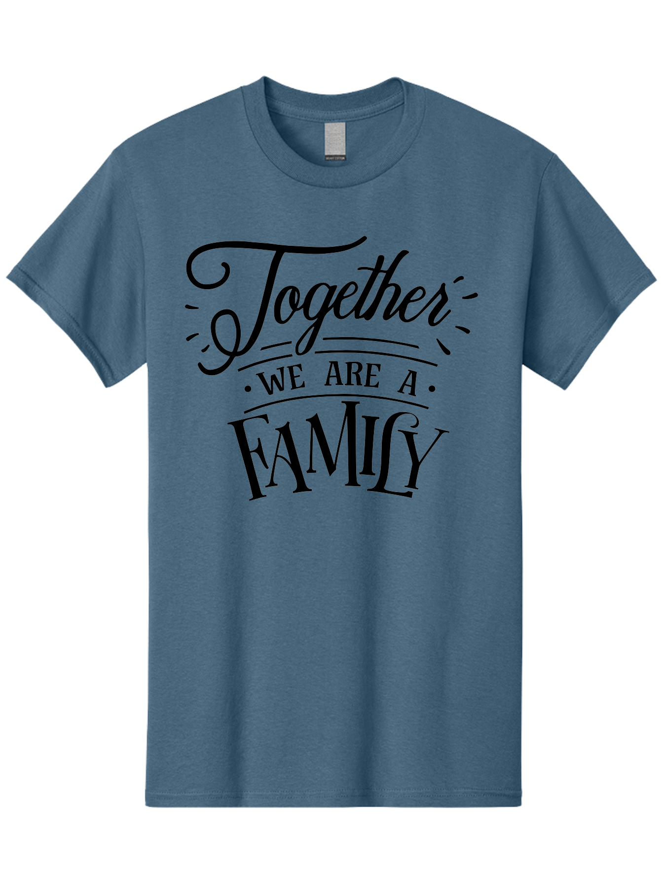 Together We Are A Family Men'S Graphic Tee, 100% Cotton, Comfortable Casual Summer Wear, Machine Washable, Family Unity, Togetherness, Family Bond, Love, Support, Family Values, Inspirational Quote, Motivational Message Aae747 21