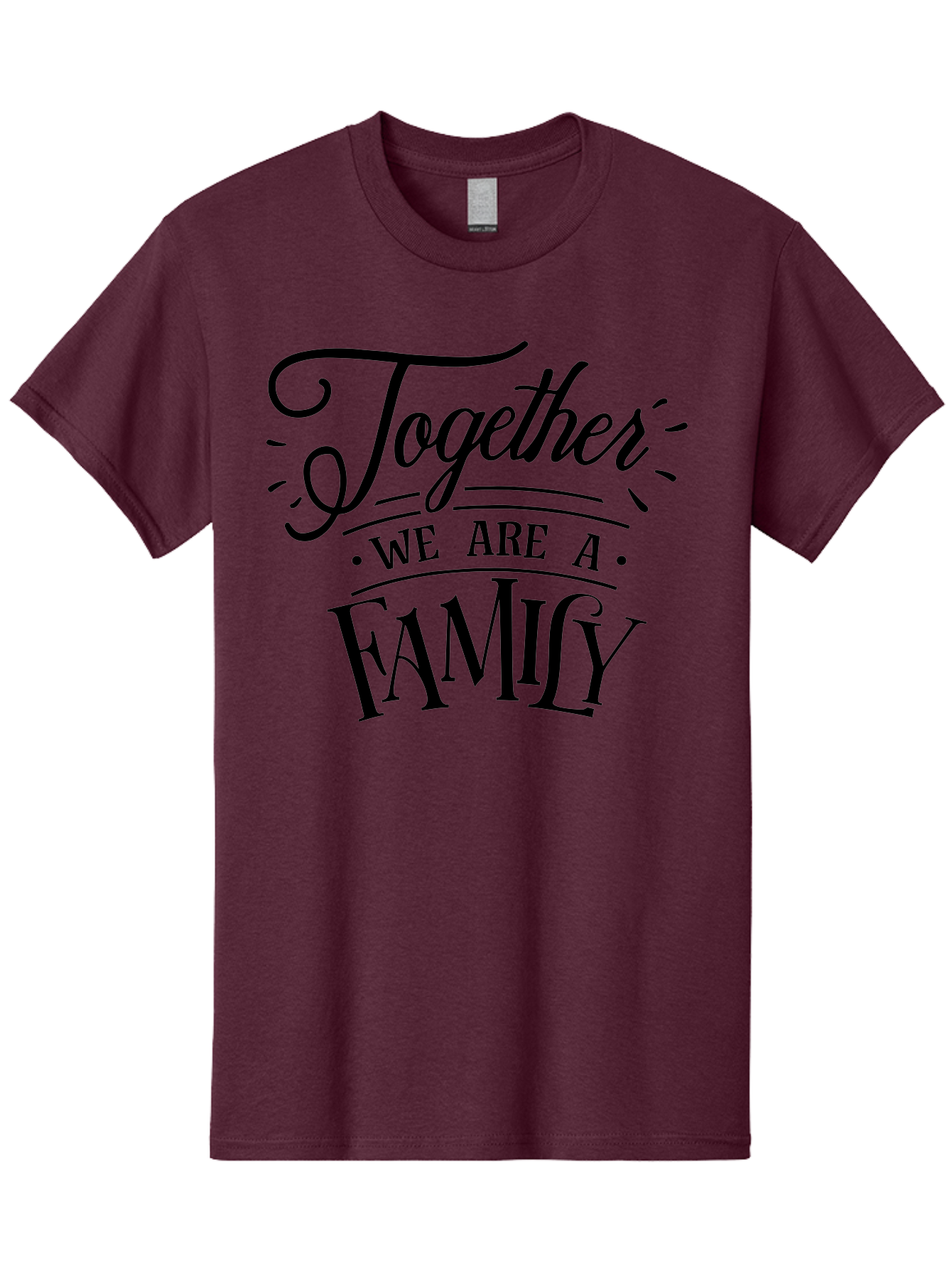 Together We Are A Family Men'S Graphic Tee, 100% Cotton, Comfortable Casual Summer Wear, Machine Washable, Family Unity, Togetherness, Family Bond, Love, Support, Family Values, Inspirational Quote, Motivational Message Aae747 23
