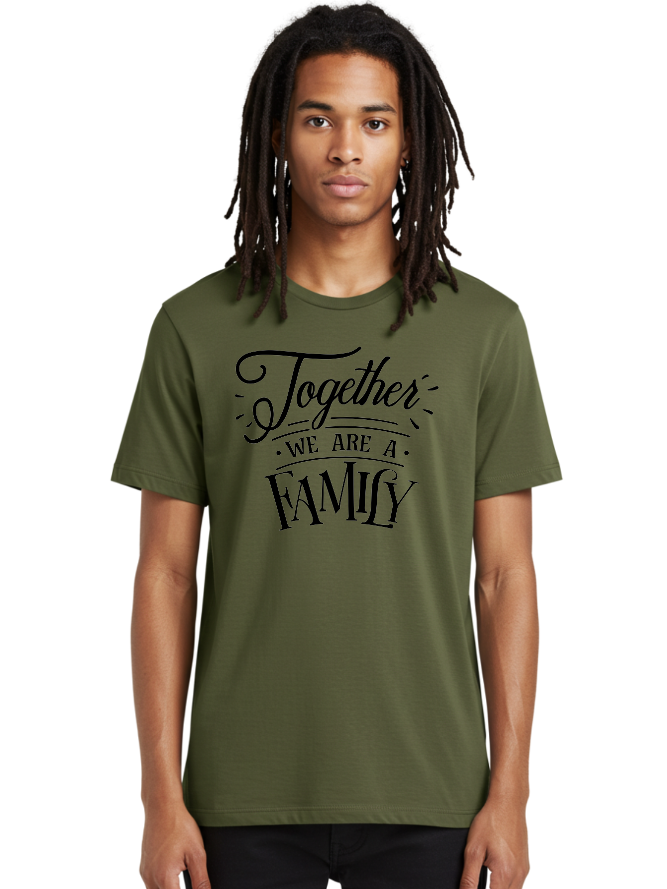 Together We Are A Family Men'S Graphic Tee, 100% Cotton, Comfortable Casual Summer Wear, Machine Washable, Family Unity, Togetherness, Family Bond, Love, Support, Family Values, Inspirational Quote, Motivational Message Aae747 10