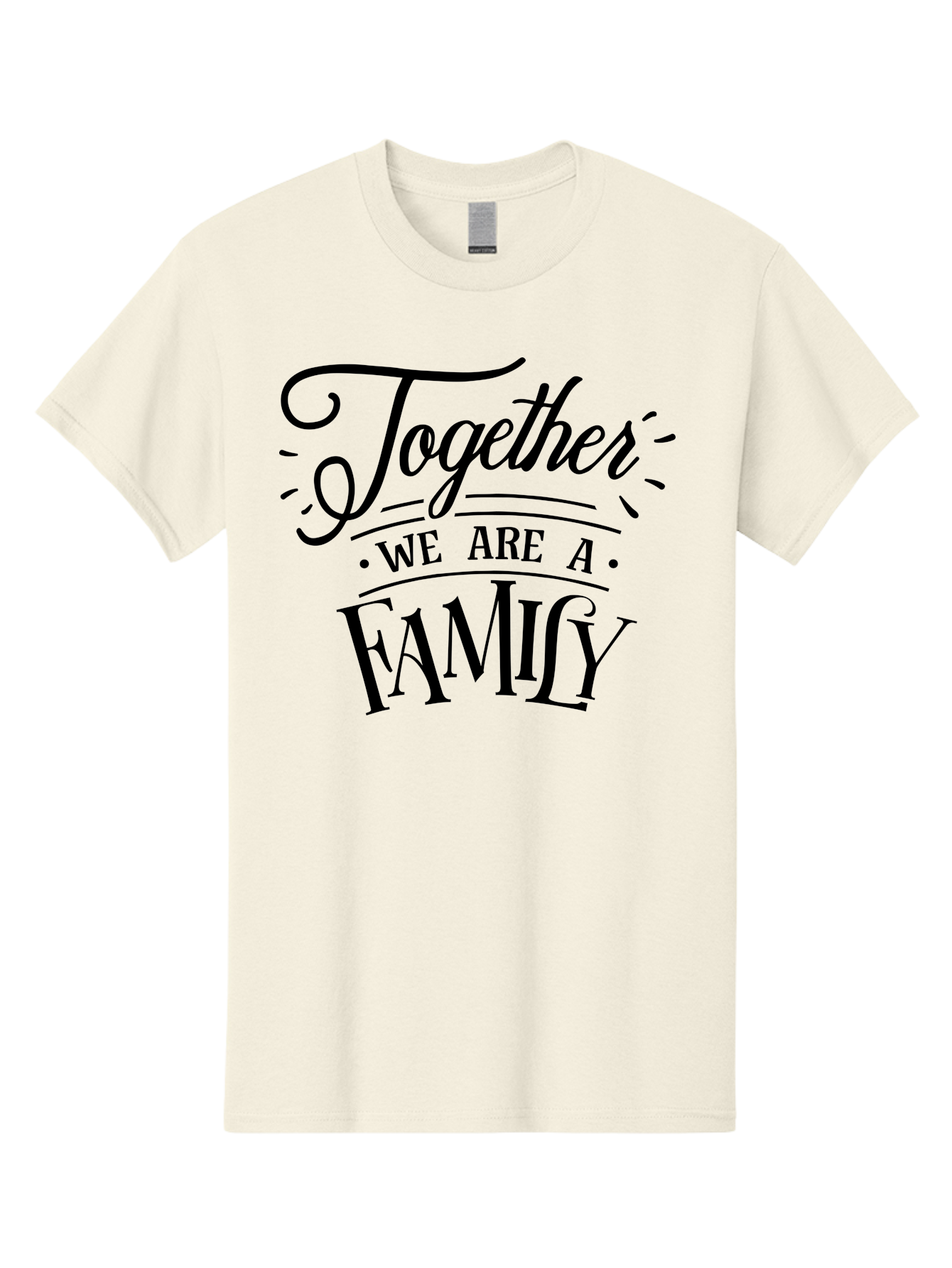 Together We Are A Family Men'S Graphic Tee, 100% Cotton, Comfortable Casual Summer Wear, Machine Washable, Family Unity, Togetherness, Family Bond, Love, Support, Family Values, Inspirational Quote, Motivational Message Aae747 29