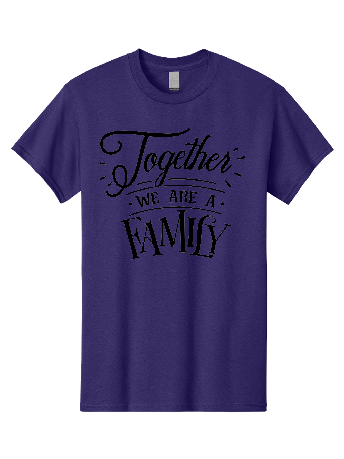 Together We Are A Family Men'S Graphic Tee, 100% Cotton, Comfortable Casual Summer Wear, Machine Washable, Family Unity, Togetherness, Family Bond, Love, Support, Family Values, Inspirational Quote, Motivational Message Aae747