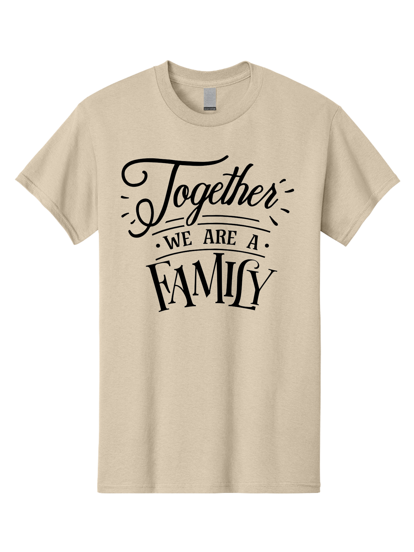 Together We Are A Family Men'S Graphic Tee, 100% Cotton, Comfortable Casual Summer Wear, Machine Washable, Family Unity, Togetherness, Family Bond, Love, Support, Family Values, Inspirational Quote, Motivational Message Aae747 7