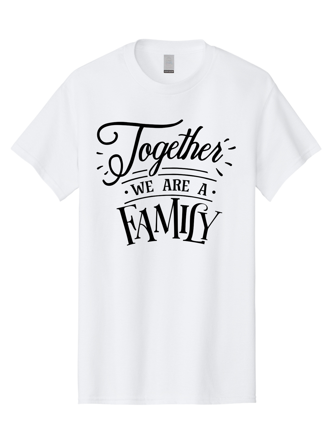 Together We Are A Family Men'S Graphic Tee, 100% Cotton, Comfortable Casual Summer Wear, Machine Washable, Family Unity, Togetherness, Family Bond, Love, Support, Family Values, Inspirational Quote, Motivational Message Aae747 15