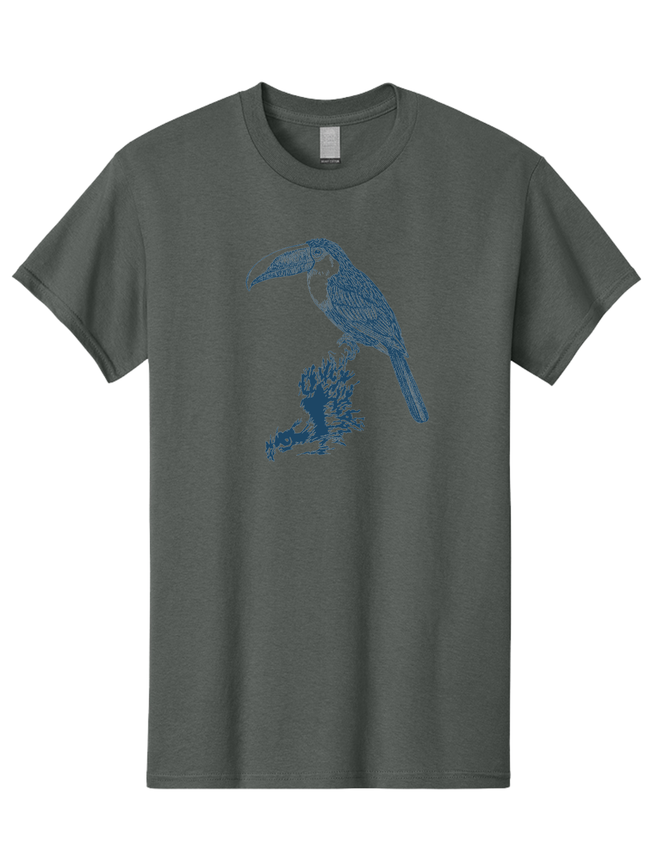 Toucan Roost Men'S Graphic Tee, 100% Cotton, Comfortable Casual Summer Wear, Machine Washable, Toucan Bird, Exotic Wildlife, Tropical Forest, Colorful Plumage, Large Beak, Bird Watching, Nature Lovers, Wildlife Art, Bird Illustrations, Aae749 15