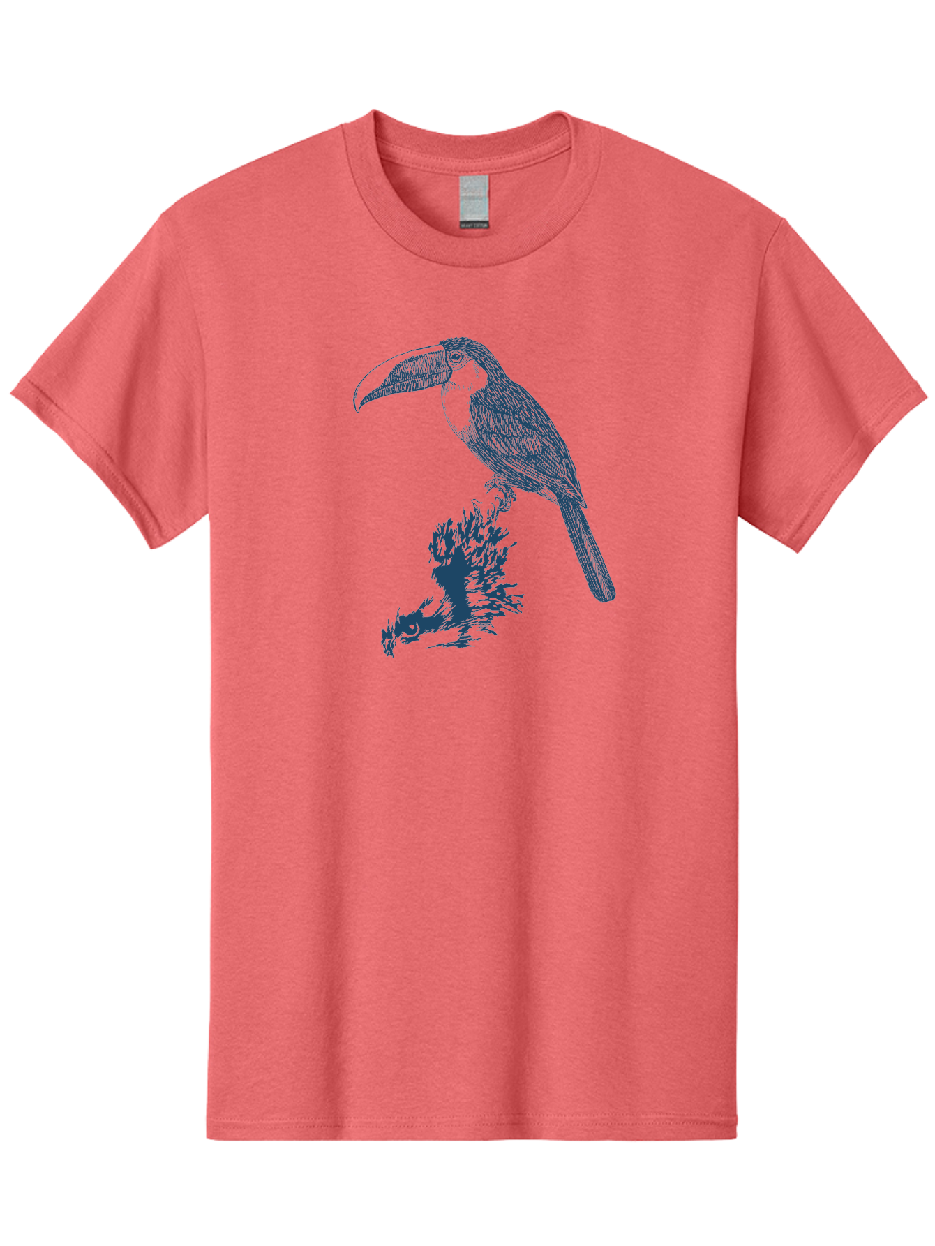 Toucan Roost Men'S Graphic Tee, 100% Cotton, Comfortable Casual Summer Wear, Machine Washable, Toucan Bird, Exotic Wildlife, Tropical Forest, Colorful Plumage, Large Beak, Bird Watching, Nature Lovers, Wildlife Art, Bird Illustrations, Aae749 23