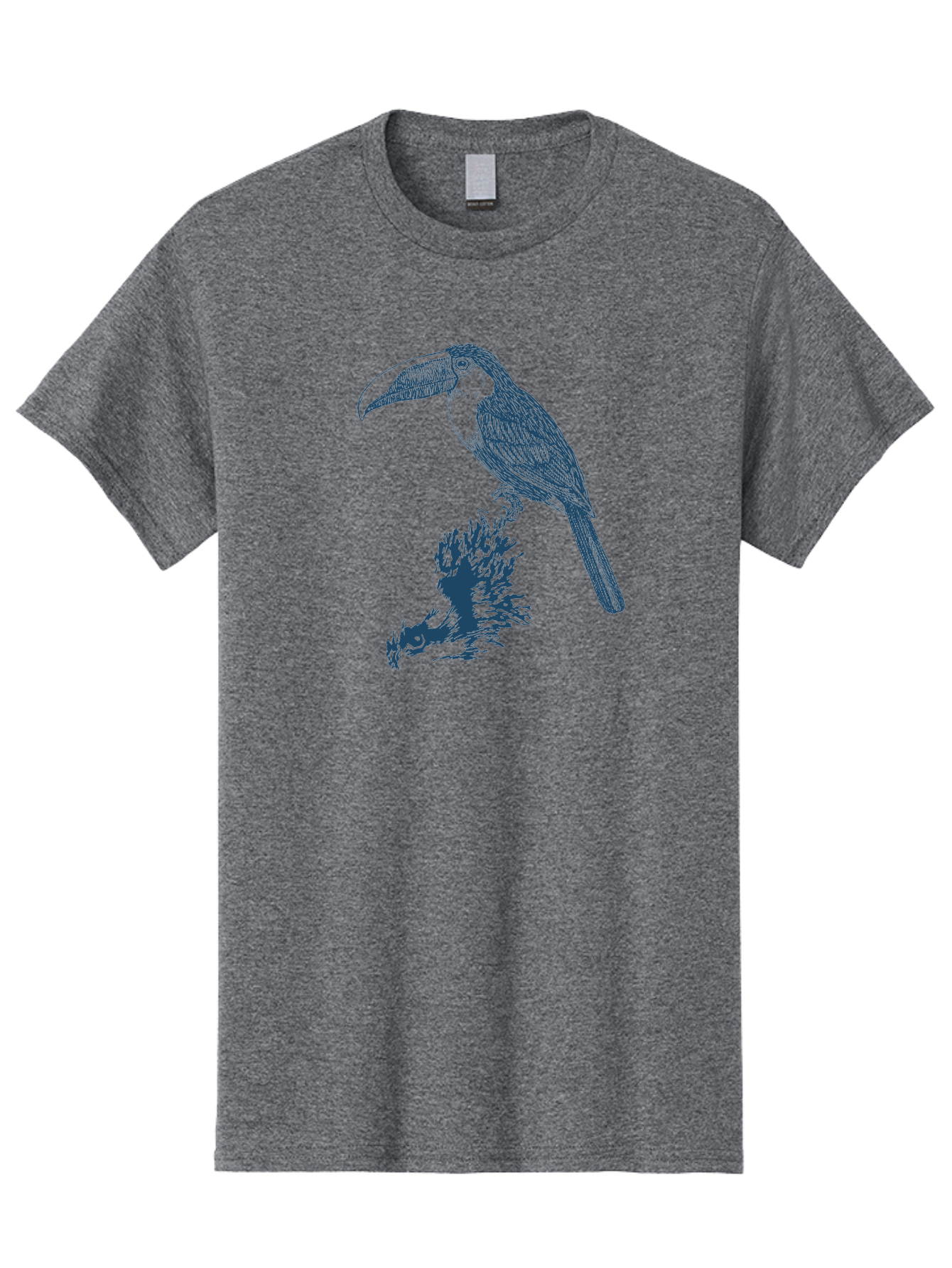 Toucan Roost Men'S Graphic Tee, 100% Cotton, Comfortable Casual Summer Wear, Machine Washable, Toucan Bird, Exotic Wildlife, Tropical Forest, Colorful Plumage, Large Beak, Bird Watching, Nature Lovers, Wildlife Art, Bird Illustrations, Aae749 7