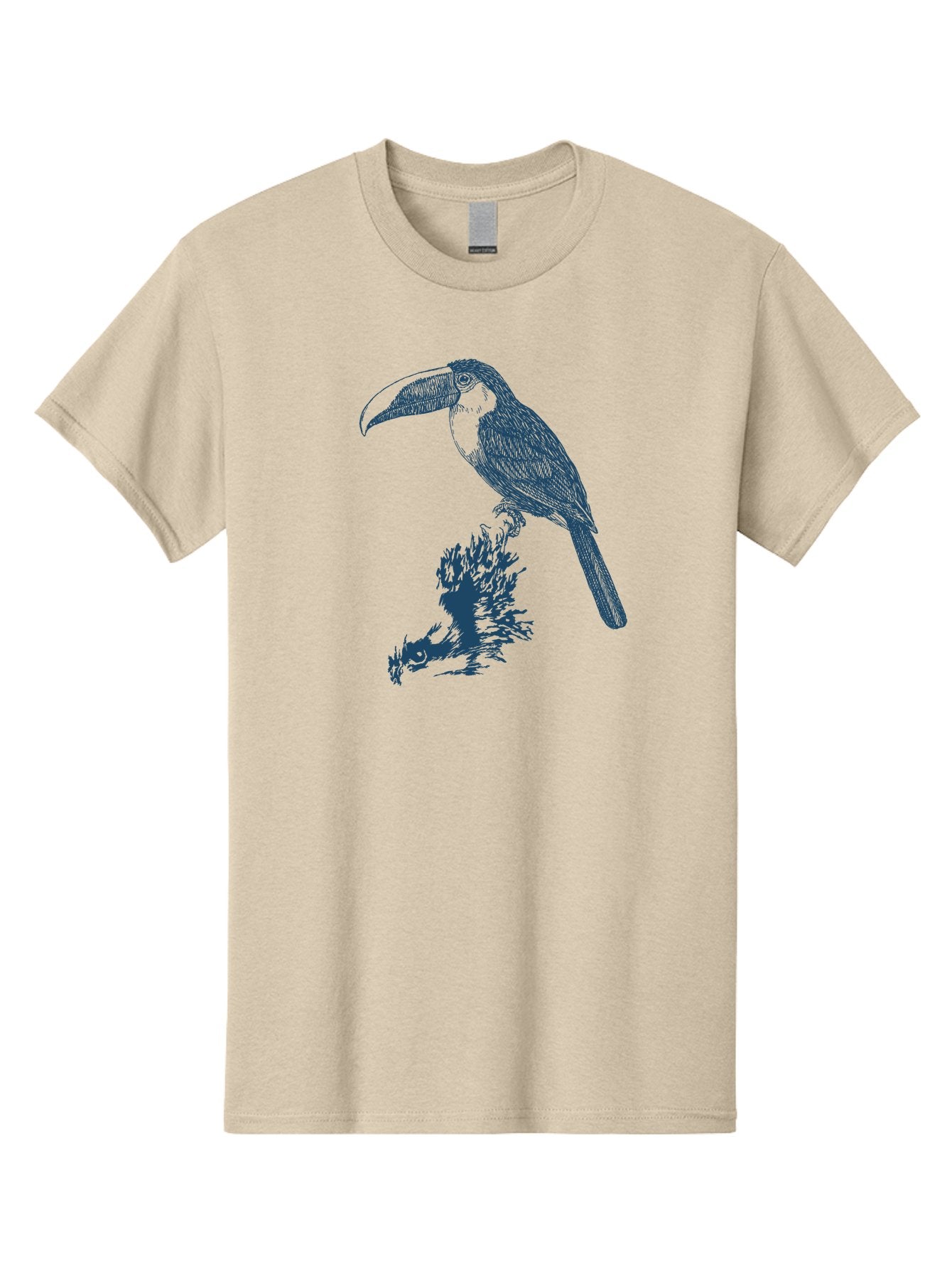 Toucan Roost Men'S Graphic Tee, 100% Cotton, Comfortable Casual Summer Wear, Machine Washable, Toucan Bird, Exotic Wildlife, Tropical Forest, Colorful Plumage, Large Beak, Bird Watching, Nature Lovers, Wildlife Art, Bird Illustrations, Aae749 11