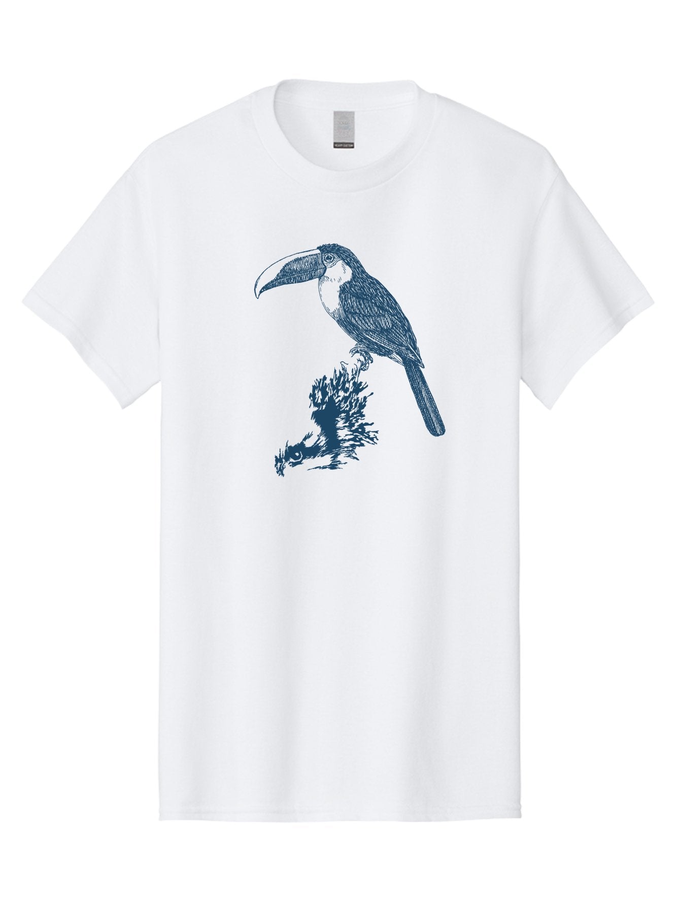 Toucan Roost Men'S Graphic Tee, 100% Cotton, Comfortable Casual Summer Wear, Machine Washable, Toucan Bird, Exotic Wildlife, Tropical Forest, Colorful Plumage, Large Beak, Bird Watching, Nature Lovers, Wildlife Art, Bird Illustrations, Aae749 4
