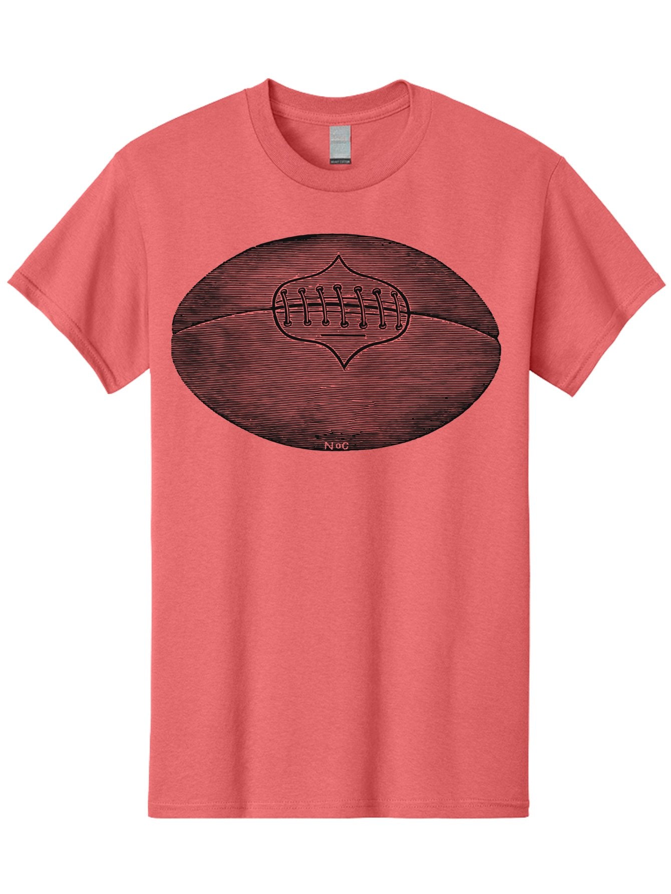 Toughkick Men'S Graphic Tee, 100% Cotton, Comfortable Casual Summer Wear, Machine Washable, American Football, Sports Equipment, Gridiron Football, Athletic Gear, Football Laces, Sports Icon, N O C Logo, Football Graphic, Sports Symbol Aae750 5