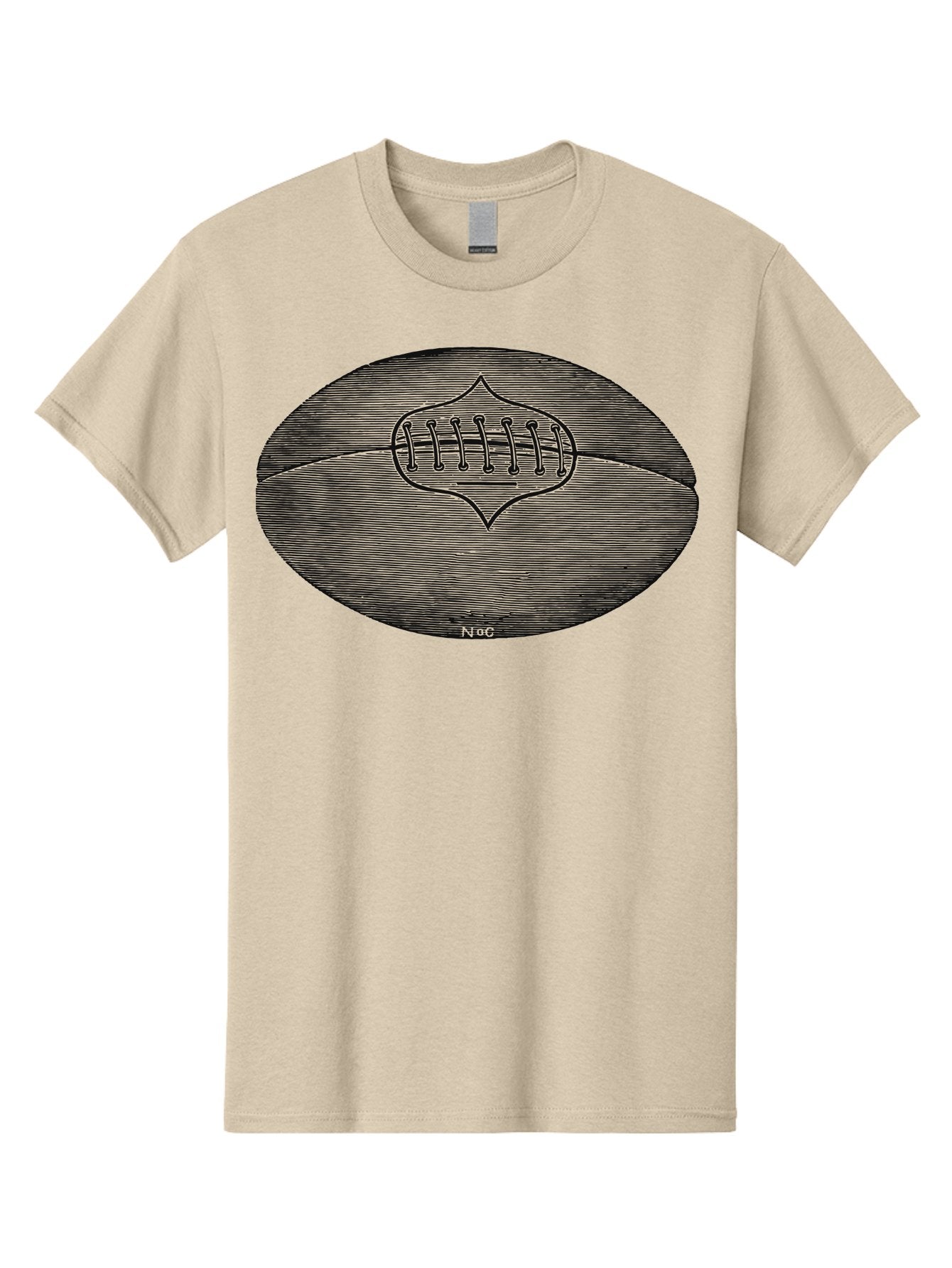 Toughkick Men'S Graphic Tee, 100% Cotton, Comfortable Casual Summer Wear, Machine Washable, American Football, Sports Equipment, Gridiron Football, Athletic Gear, Football Laces, Sports Icon, N O C Logo, Football Graphic, Sports Symbol Aae750 4