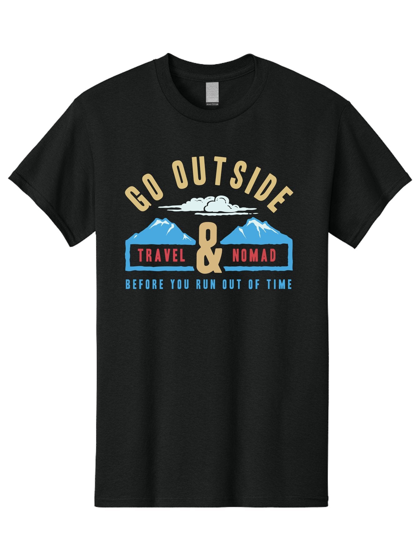 Travel And Nomad Men'S Graphic Tee, 100% Cotton, Comfortable Casual Summer Wear, Machine Washable, Travel Inspiration, Outdoor Adventure, Nomadic Lifestyle, Wanderlust, Adventurous Spirit, Explore The World, Travel Quotes, Aae752