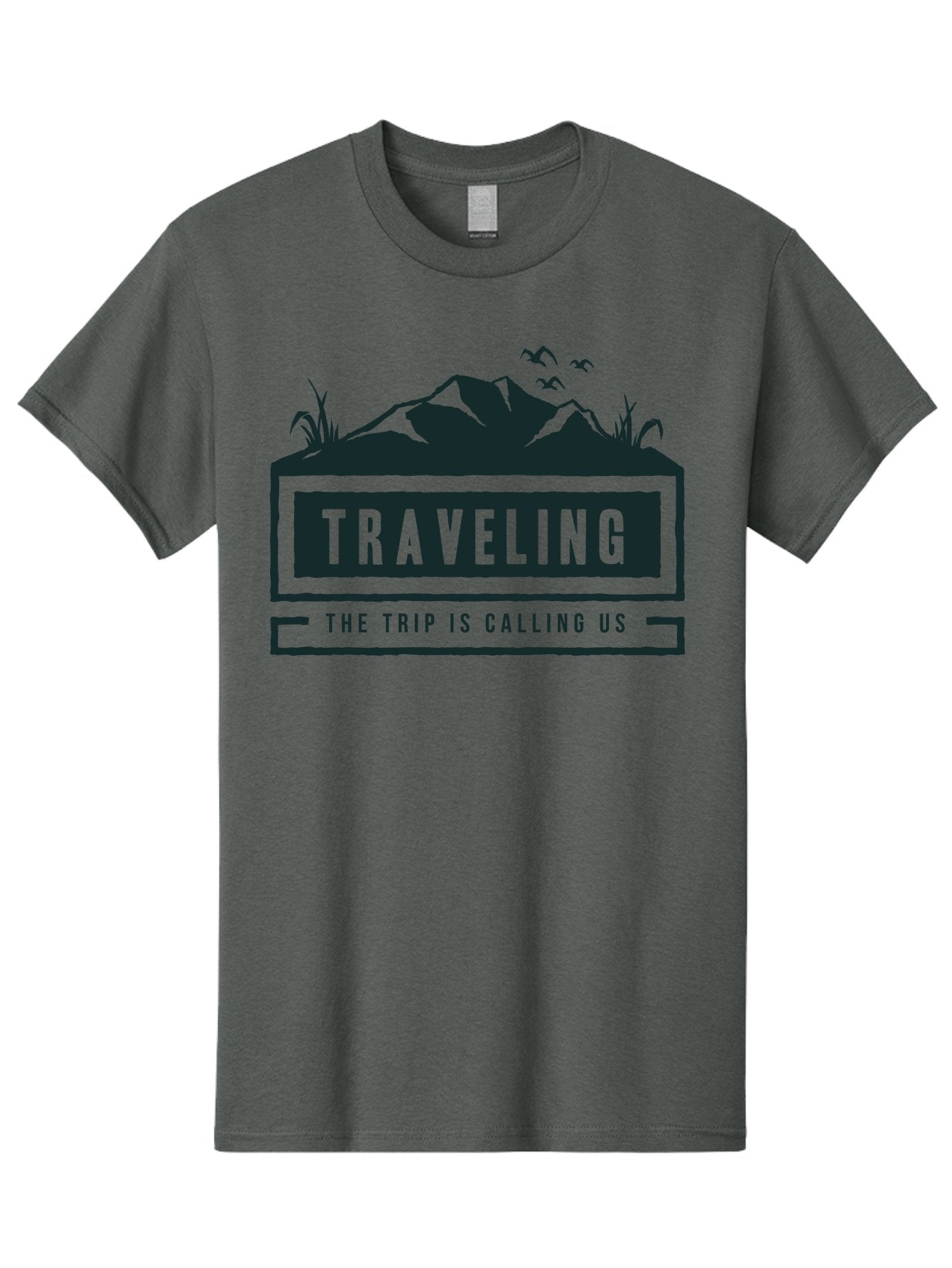 Traveling Men'S Graphic Tee, 100% Cotton, Comfortable Casual Summer Wear, Machine Washable, Travel Inspiration, Adventure Travel, Trip Planning, Wanderlust, Explore The World, Travel Blog, Travel Guides, The Trip Is Calling Us, Birds Flying, Aae753 11