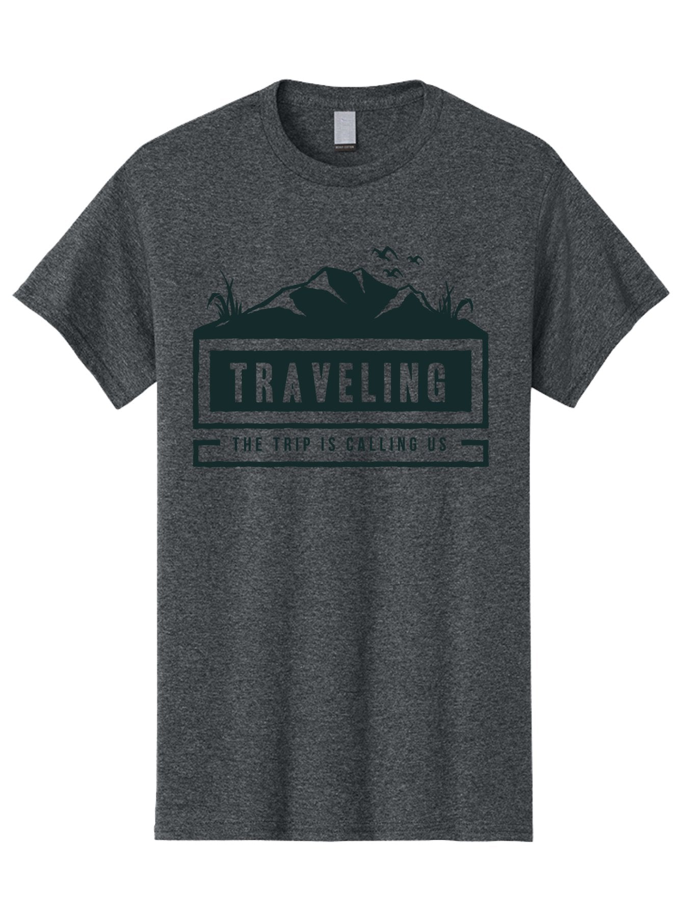 Traveling Men'S Graphic Tee, 100% Cotton, Comfortable Casual Summer Wear, Machine Washable, Travel Inspiration, Adventure Travel, Trip Planning, Wanderlust, Explore The World, Travel Blog, Travel Guides, The Trip Is Calling Us, Birds Flying, Aae753 10
