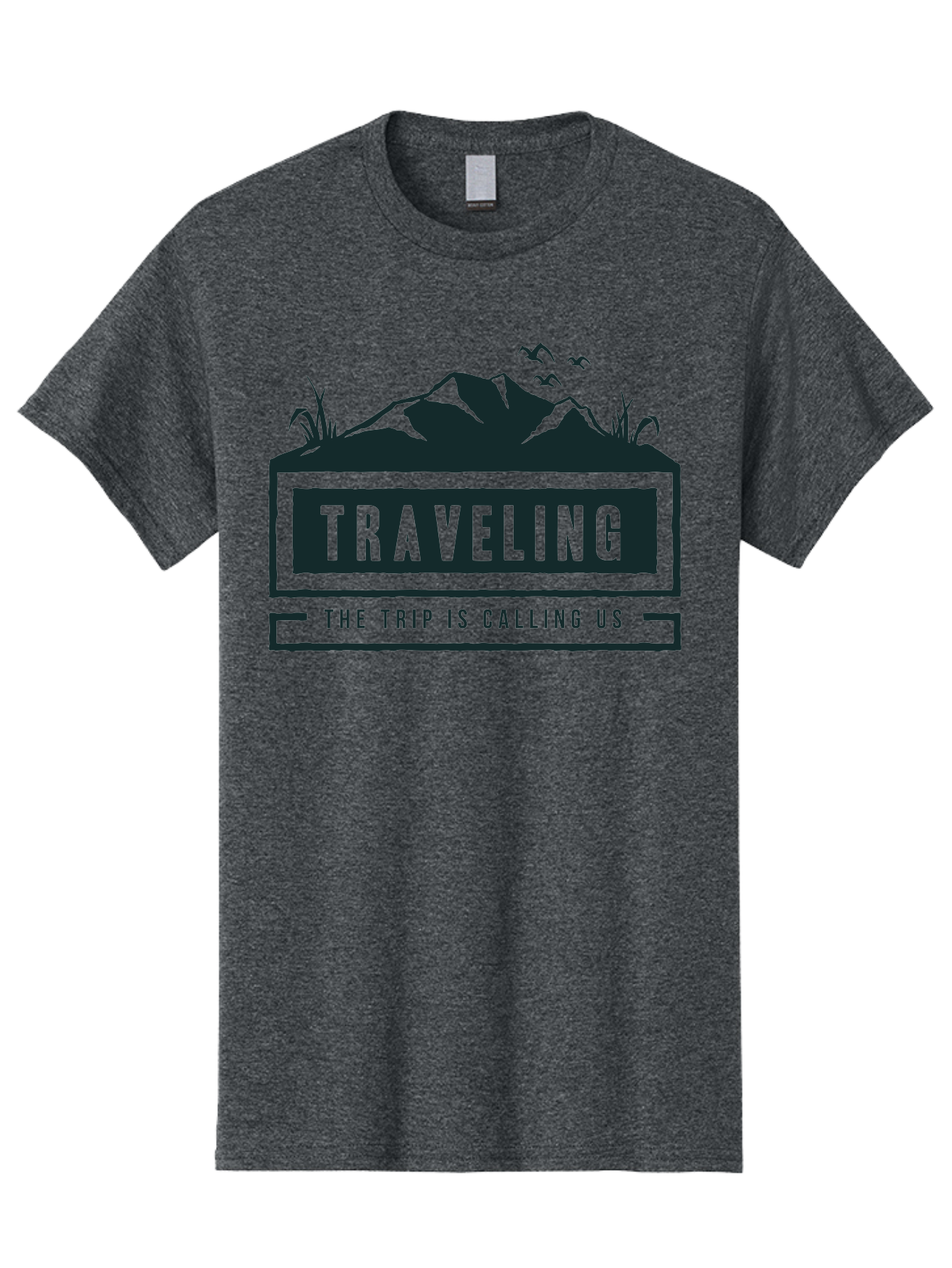Traveling Men'S Graphic Tee, 100% Cotton, Comfortable Casual Summer Wear, Machine Washable, Travel Inspiration, Adventure Travel, Trip Planning, Wanderlust, Explore The World, Travel Blog, Travel Guides, The Trip Is Calling Us, Birds Flying, Aae753