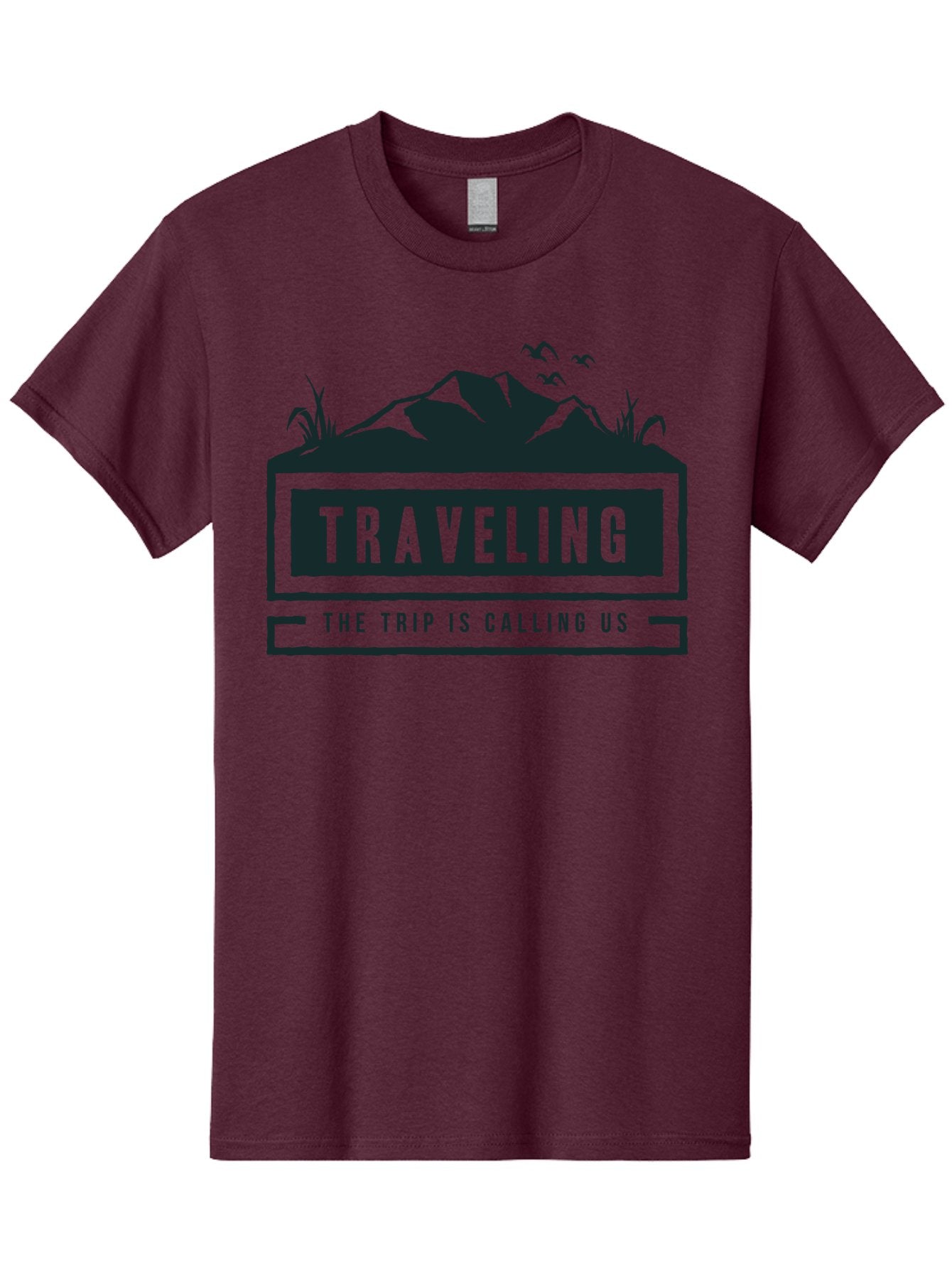 Traveling Men'S Graphic Tee, 100% Cotton, Comfortable Casual Summer Wear, Machine Washable, Travel Inspiration, Adventure Travel, Trip Planning, Wanderlust, Explore The World, Travel Blog, Travel Guides, The Trip Is Calling Us, Birds Flying, Aae753 15