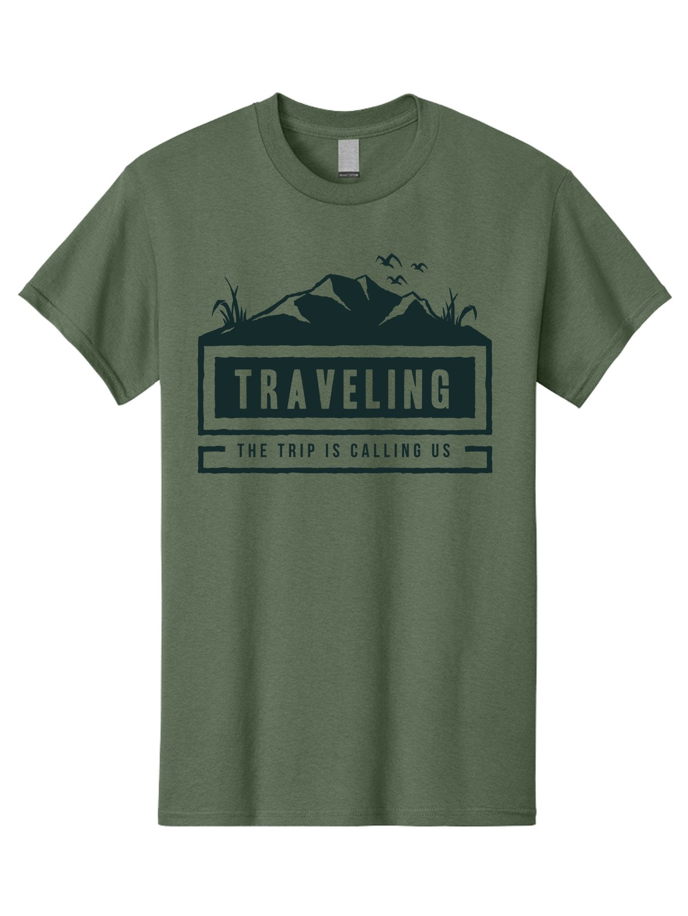 Traveling Men'S Graphic Tee, 100% Cotton, Comfortable Casual Summer Wear, Machine Washable, Travel Inspiration, Adventure Travel, Trip Planning, Wanderlust, Explore The World, Travel Blog, Travel Guides, The Trip Is Calling Us, Birds Flying, Aae753 12