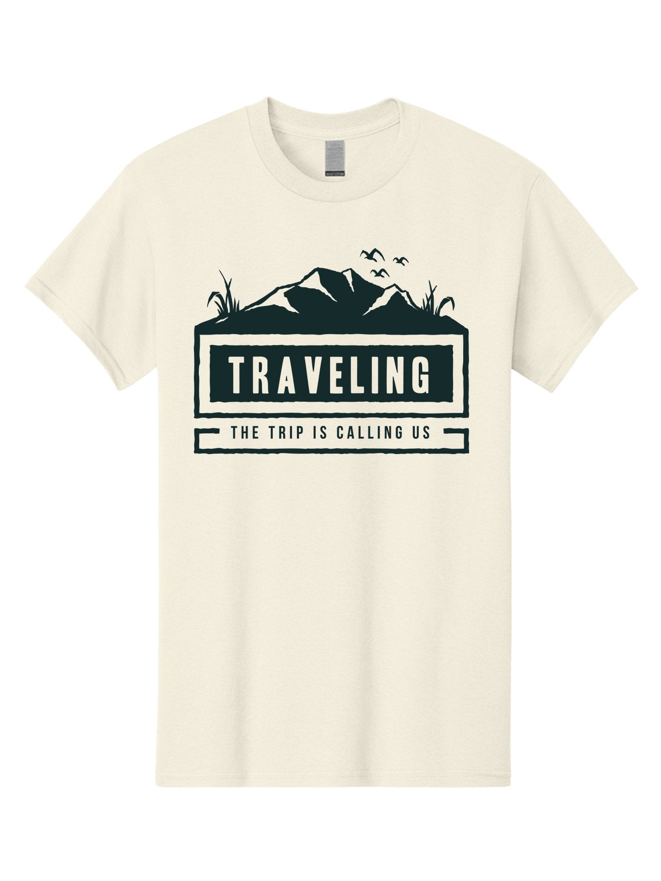 Traveling Men'S Graphic Tee, 100% Cotton, Comfortable Casual Summer Wear, Machine Washable, Travel Inspiration, Adventure Travel, Trip Planning, Wanderlust, Explore The World, Travel Blog, Travel Guides, The Trip Is Calling Us, Birds Flying, Aae753 4