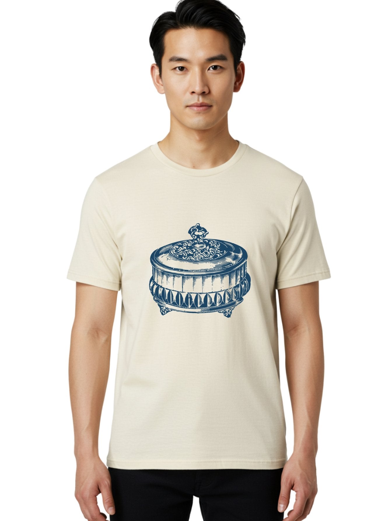 Trinket Box Men'S Graphic Tee, 100% Cotton, Comfortable Casual Summer Wear, Machine Washable, Intricately Designed Box, Ornate Details, Luxurious Container, Decorative Lid, Elegant Design, Fine Craftsmanship, Antique Style, Vintage Aesthetic Aae756 30