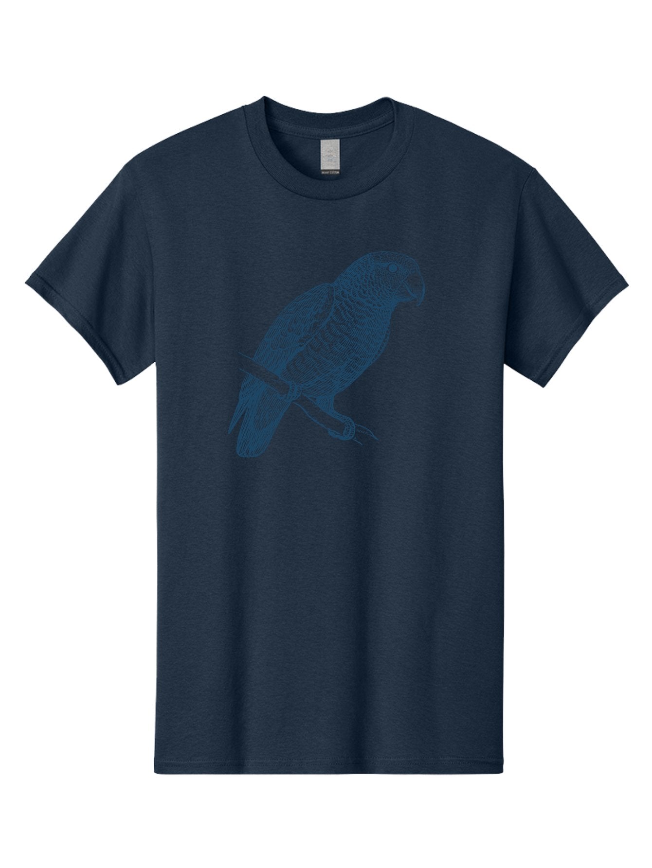 Tropical Bird Watch Men'S Graphic Tee, 100% Cotton, Comfortable Casual Summer Wear, Machine Washable, Parrot On A Branch, Bird'S Eye View, Detailed Illustration, Feathered Texture, Beak, Claws, Wildlife Art, Nature-Inspired Design Aae757 9