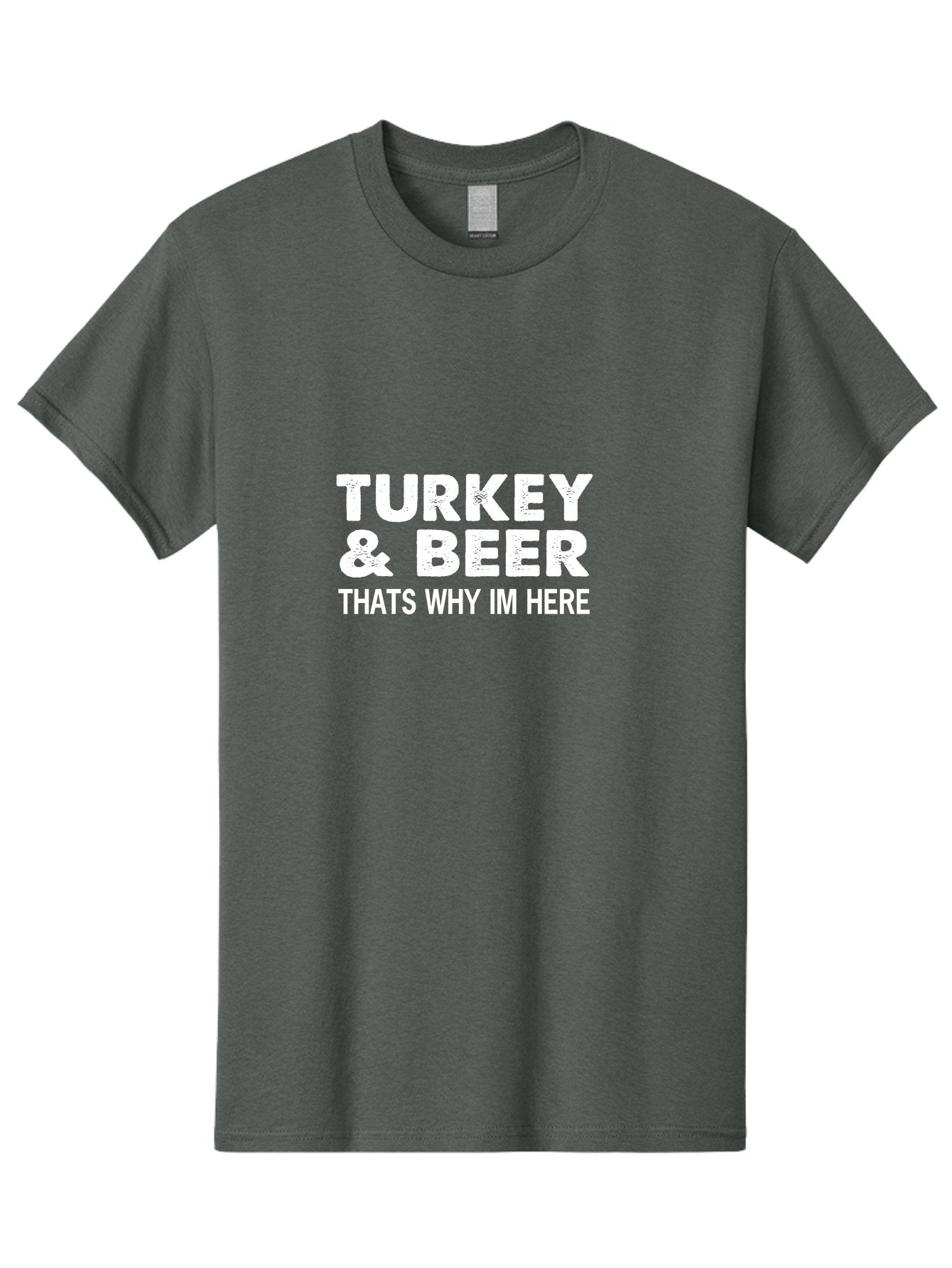 Turkey & Beer Men'S Graphic Tee, 100% Cotton, Comfortable Casual Summer Wear, Machine Washable, Thanksgiving Humor, Funny Quote, Funny Thanksgiving, Festive Vibe, Holiday Cheer, Funny Sayings, Humor, Funny Quotes, Funny Memes Aae760