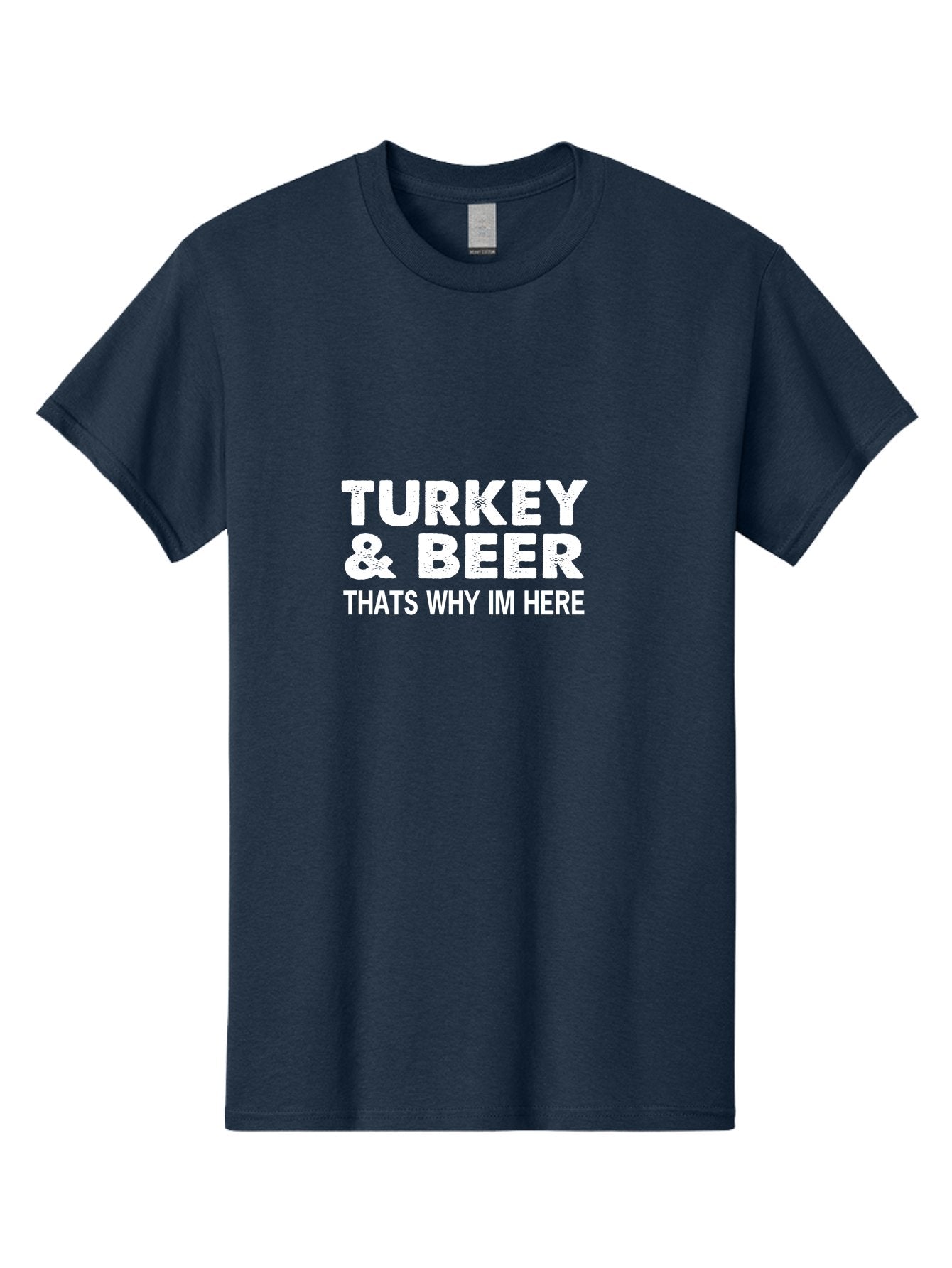 Turkey & Beer Men'S Graphic Tee, 100% Cotton, Comfortable Casual Summer Wear, Machine Washable, Thanksgiving Humor, Funny Quote, Funny Thanksgiving, Festive Vibe, Holiday Cheer, Funny Sayings, Humor, Funny Quotes, Funny Memes Aae760
