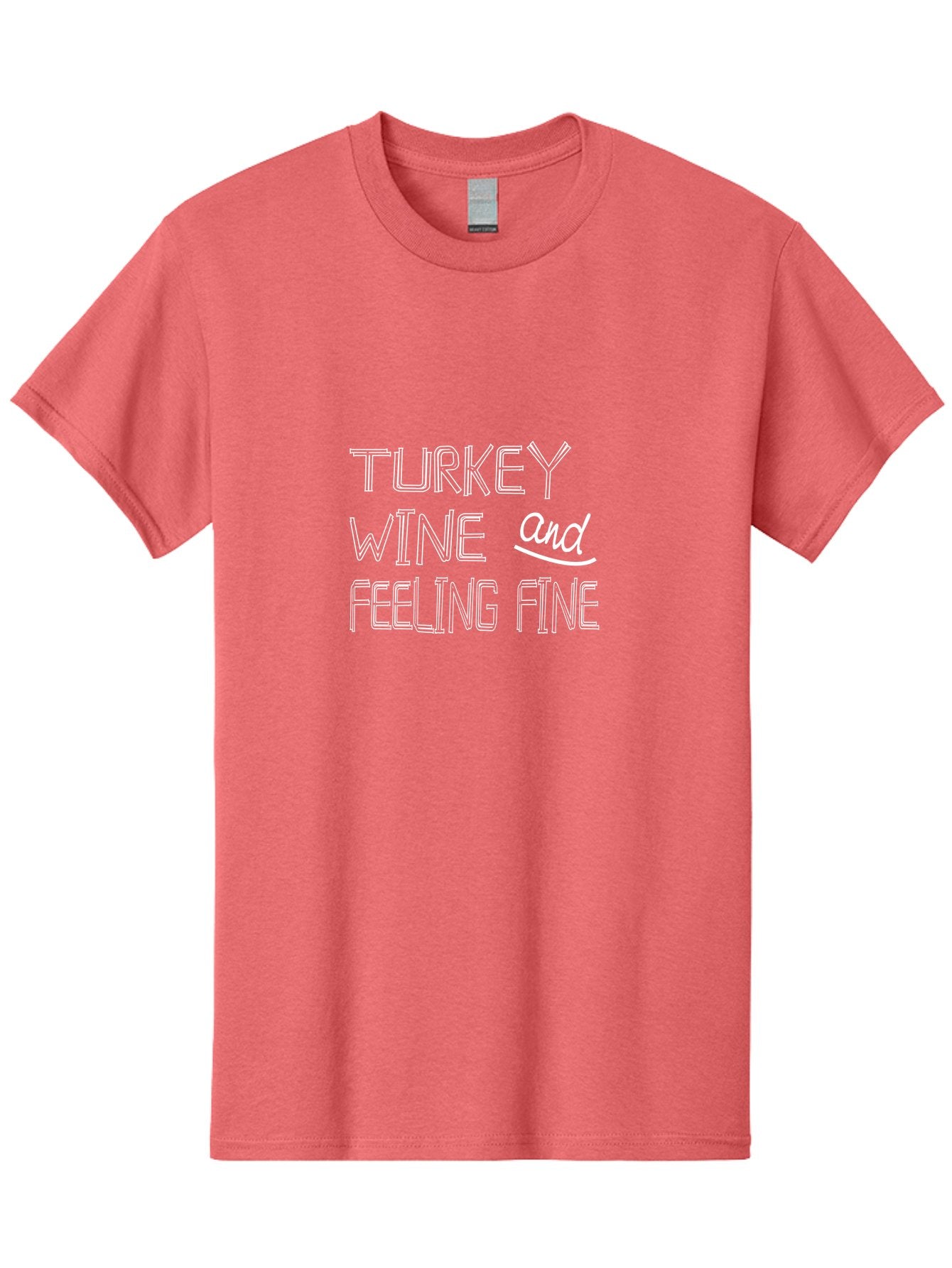 Turkey Wine And Feeling Men'S Graphic Tee, 100% Cotton, Comfortable Casual Summer Wear, Machine Washable, Funny Quote, Wine And Turkey, Feeling Fine, Humorous Saying, Playful Phrase, Quirky Text Aae761 10