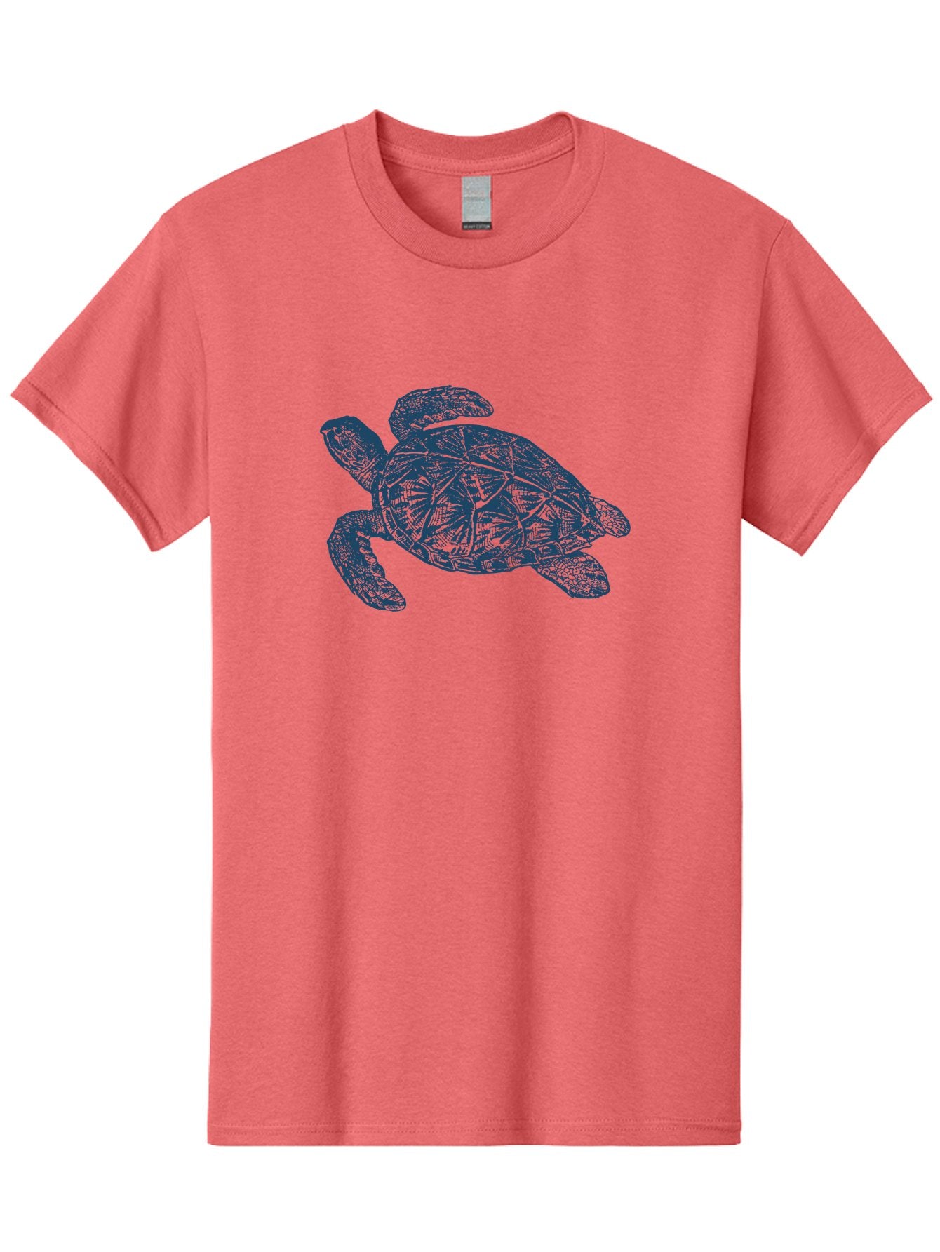 Turtle Drift Men'S Graphic Tee, 100% Cotton, Comfortable Casual Summer Wear, Machine Washable, Sea Turtle, Marine Life, Ocean Creature, Wildlife Conservation, Protected Species, Slow-Moving Animal, Shell Pattern, Blue Illustration, Aae763 5
