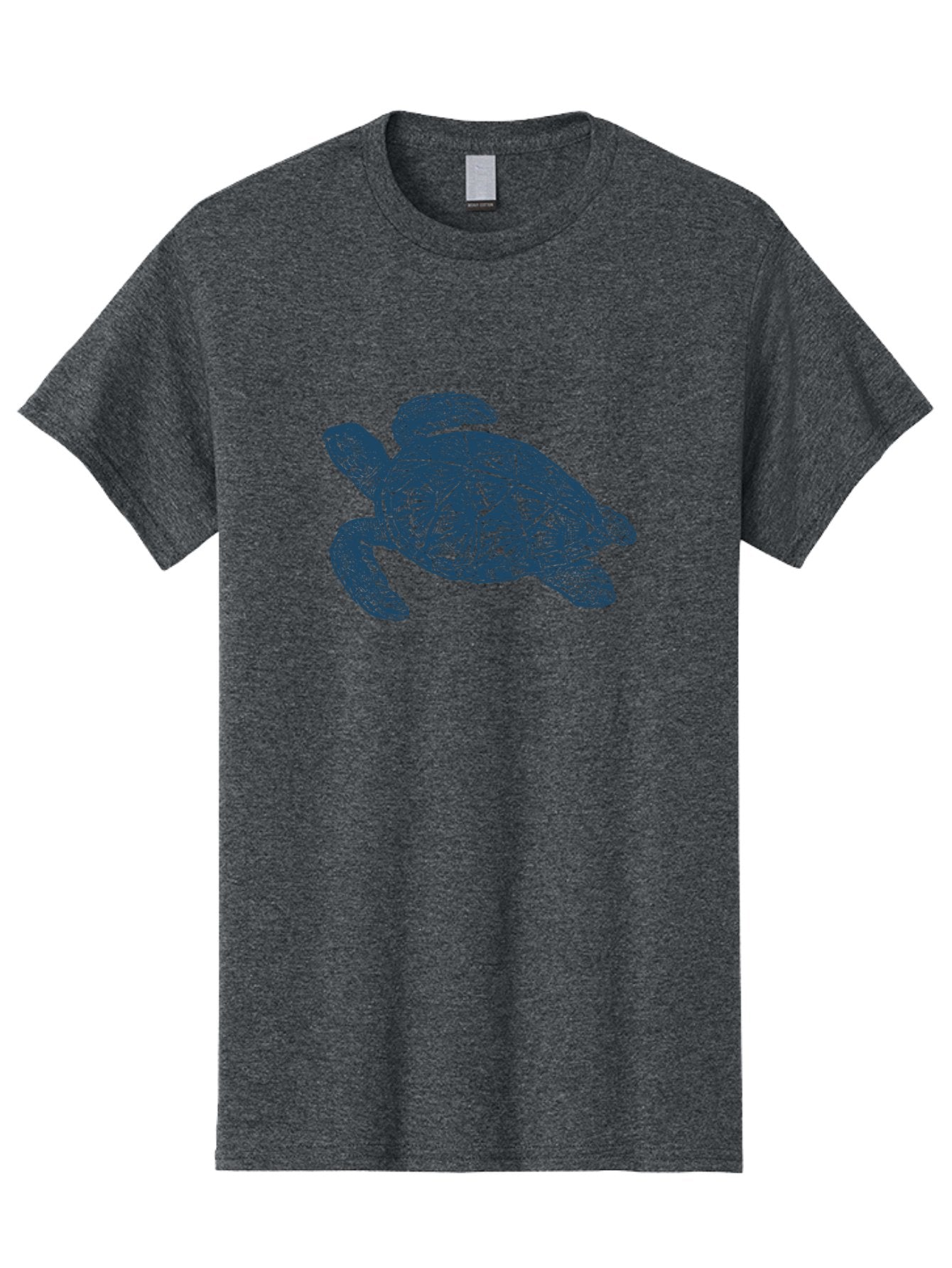 Turtle Drift Men'S Graphic Tee, 100% Cotton, Comfortable Casual Summer Wear, Machine Washable, Sea Turtle, Marine Life, Ocean Creature, Wildlife Conservation, Protected Species, Slow-Moving Animal, Shell Pattern, Blue Illustration, Aae763 3