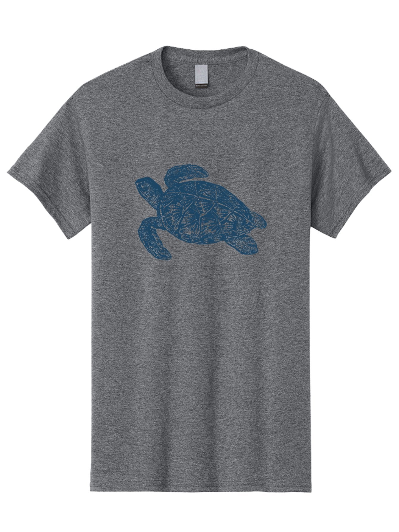 Turtle Drift Men'S Graphic Tee, 100% Cotton, Comfortable Casual Summer Wear, Machine Washable, Sea Turtle, Marine Life, Ocean Creature, Wildlife Conservation, Protected Species, Slow-Moving Animal, Shell Pattern, Blue Illustration, Aae763 8