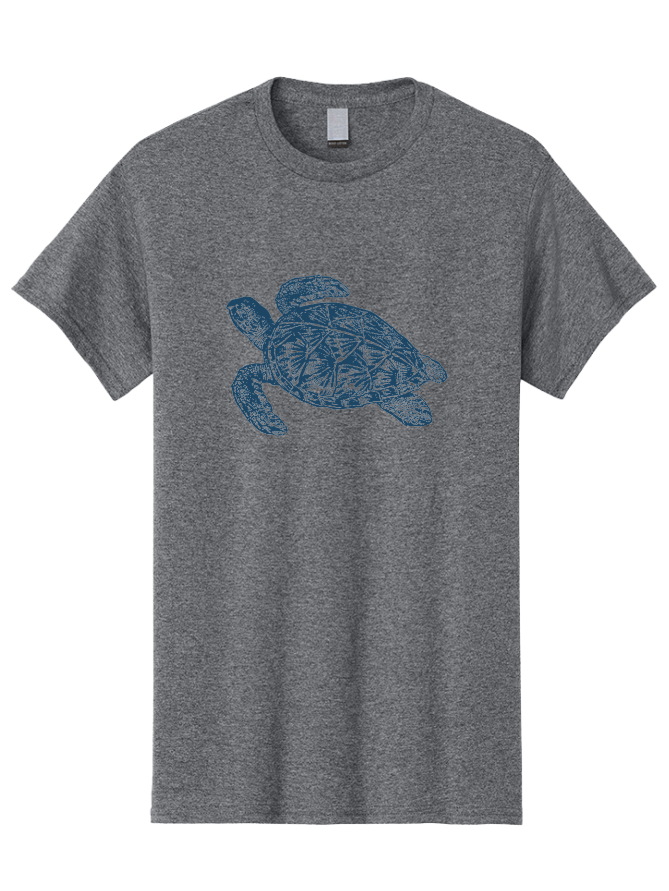 Turtle Drift Men'S Graphic Tee, 100% Cotton, Comfortable Casual Summer Wear, Machine Washable, Sea Turtle, Marine Life, Ocean Creature, Wildlife Conservation, Protected Species, Slow-Moving Animal, Shell Pattern, Blue Illustration, Aae763 27
