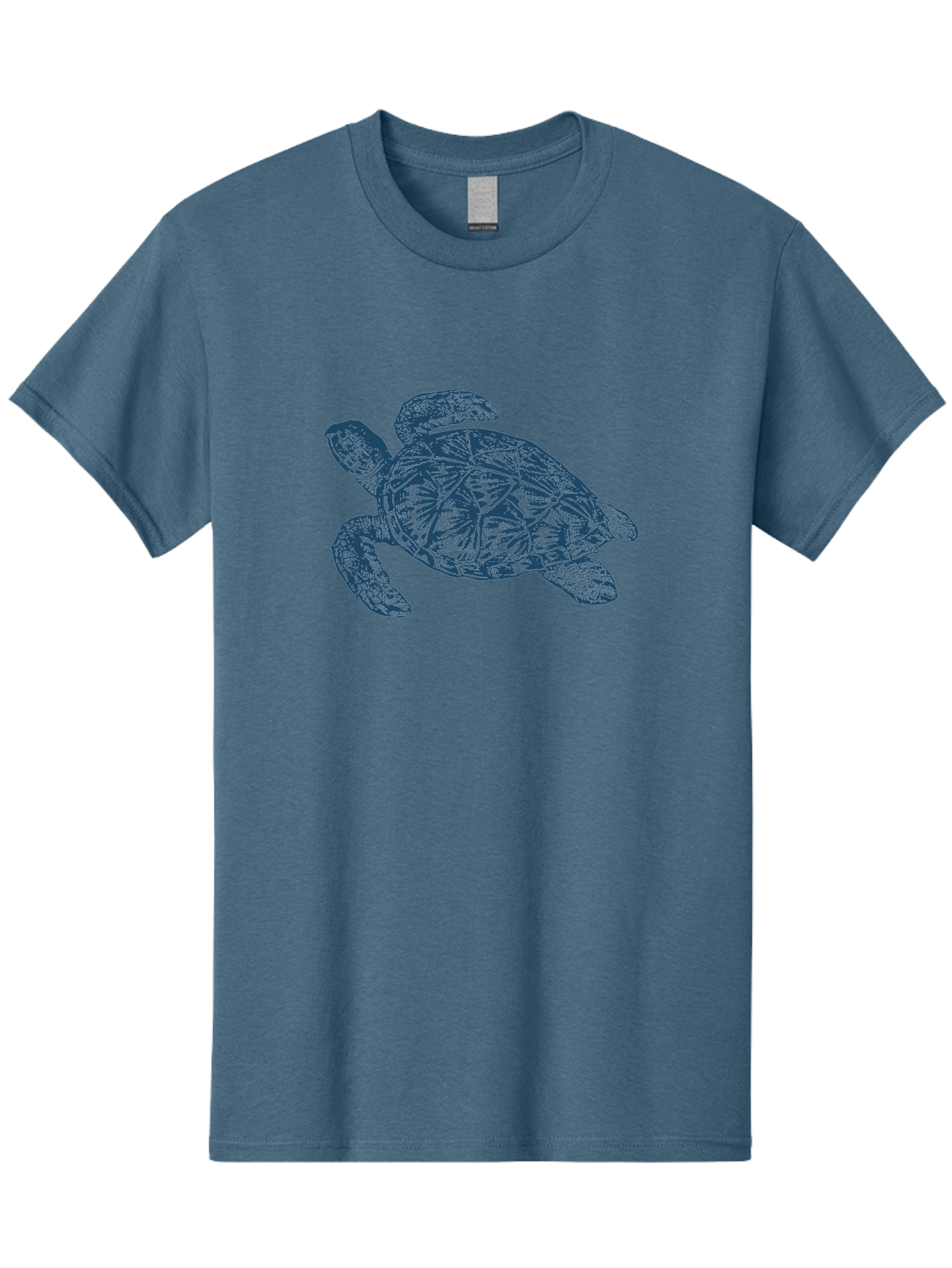 Turtle Drift Men'S Graphic Tee, 100% Cotton, Comfortable Casual Summer Wear, Machine Washable, Sea Turtle, Marine Life, Ocean Creature, Wildlife Conservation, Protected Species, Slow-Moving Animal, Shell Pattern, Blue Illustration, Aae763 5