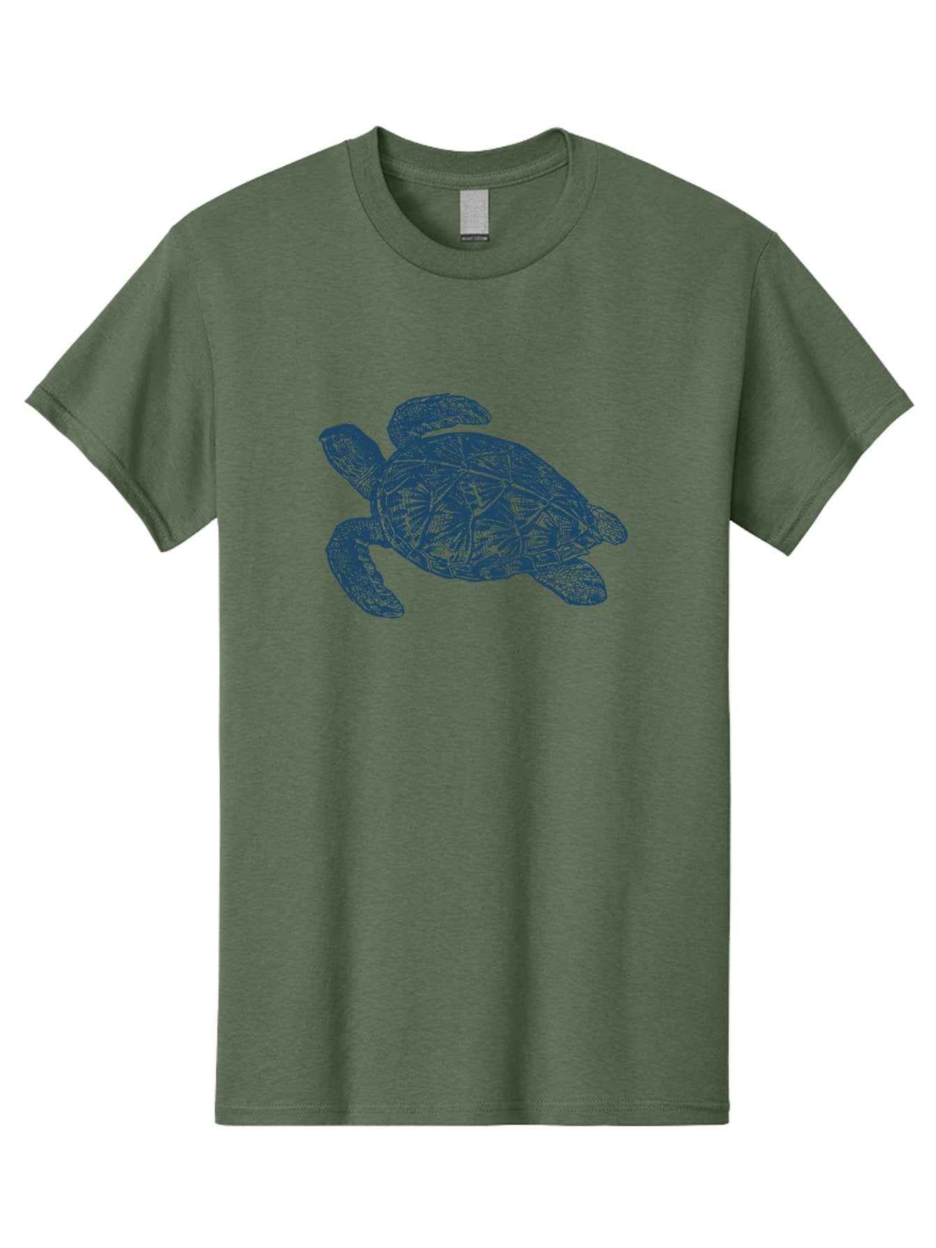 Turtle Drift Men'S Graphic Tee, 100% Cotton, Comfortable Casual Summer Wear, Machine Washable, Sea Turtle, Marine Life, Ocean Creature, Wildlife Conservation, Protected Species, Slow-Moving Animal, Shell Pattern, Blue Illustration, Aae763 11