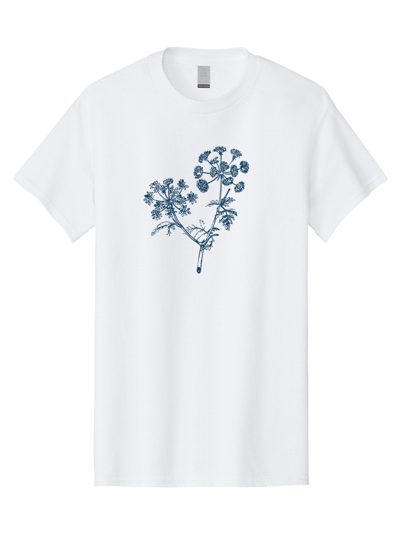 Twinstar Bloom Men'S Graphic Tee, 100% Cotton, Comfortable Casual Summer Wear, Machine Washable, Dill Plant, Herb Illustration, Botanical Art, Blue Flowers, Flowering Stem, Delicate Patterns, Culinary Herb, Fragrant Plant Aae765 7