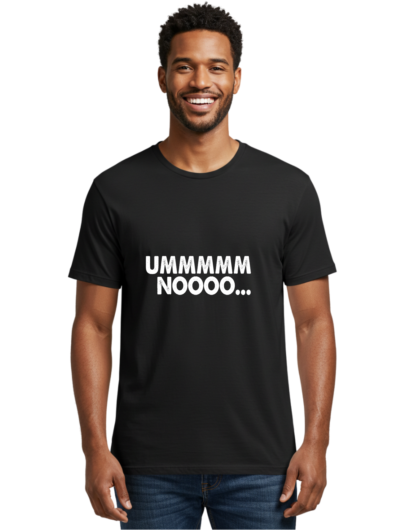 Ummmmm Noooo-01 Men'S Graphic Tee, 100% Cotton, Comfortable Casual Summer Wear, Machine Washable, Ummmmm Noooo, Funny Text, White Text On Green, Humorous Expression, Meme Text, Playful Phrase, Witty Saying, Comedic Graphic Aae766 26